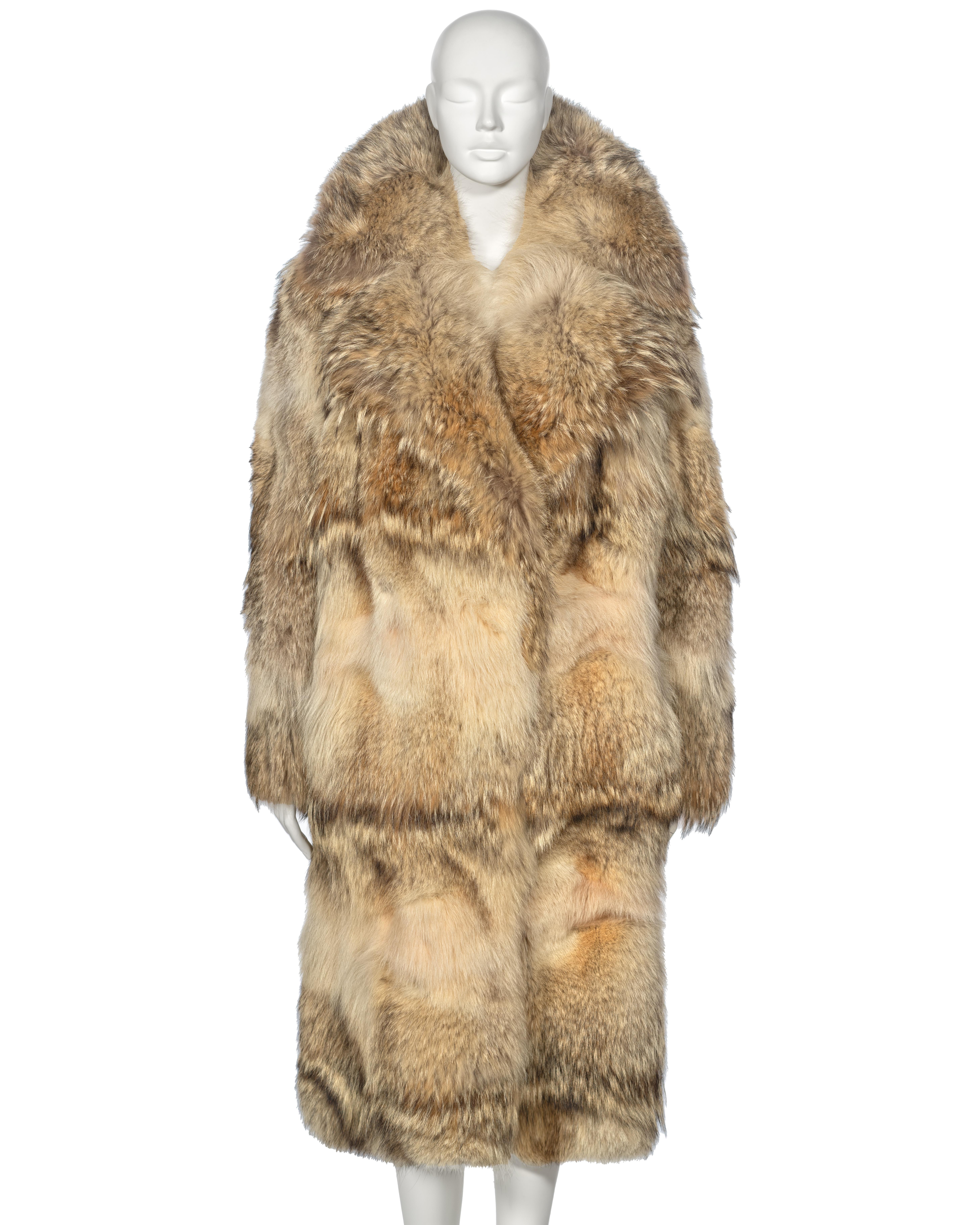 Gucci by Tom Ford Oversized Coyote Fur Coat, fw 1998 1