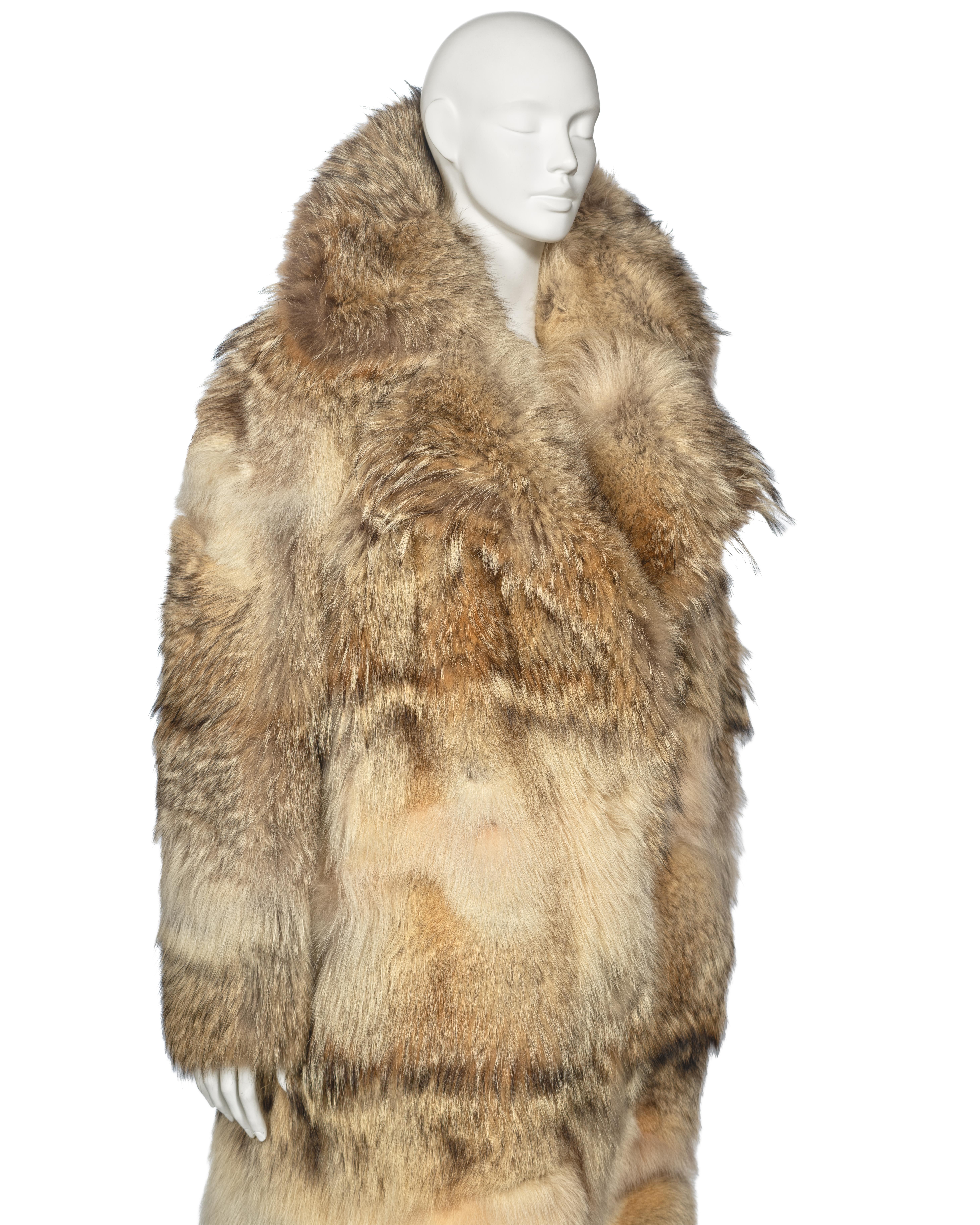 Gucci by Tom Ford Oversized Coyote Fur Coat, fw 1998 5