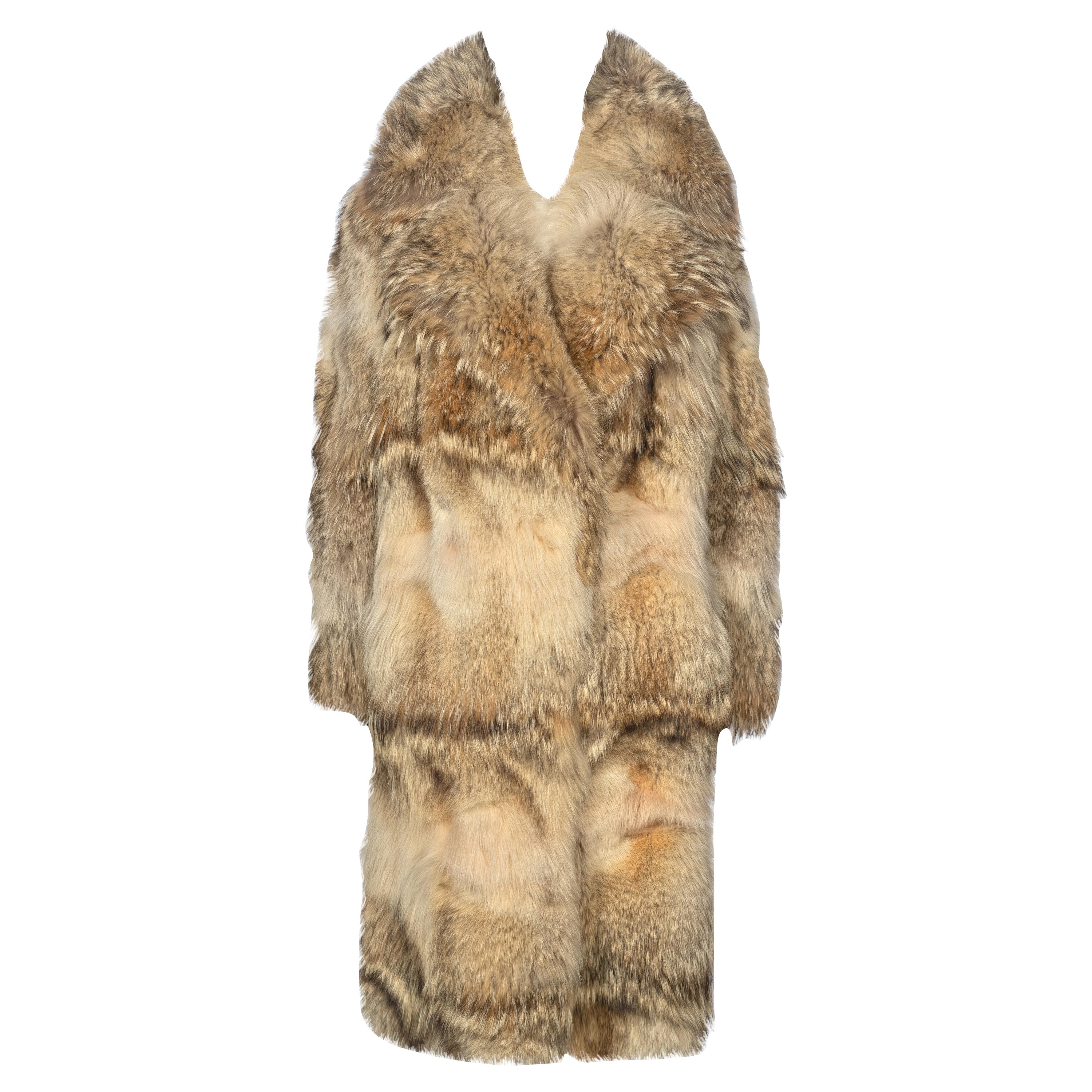 Gucci by Tom Ford Oversized Coyote Fur Coat, fw 1998