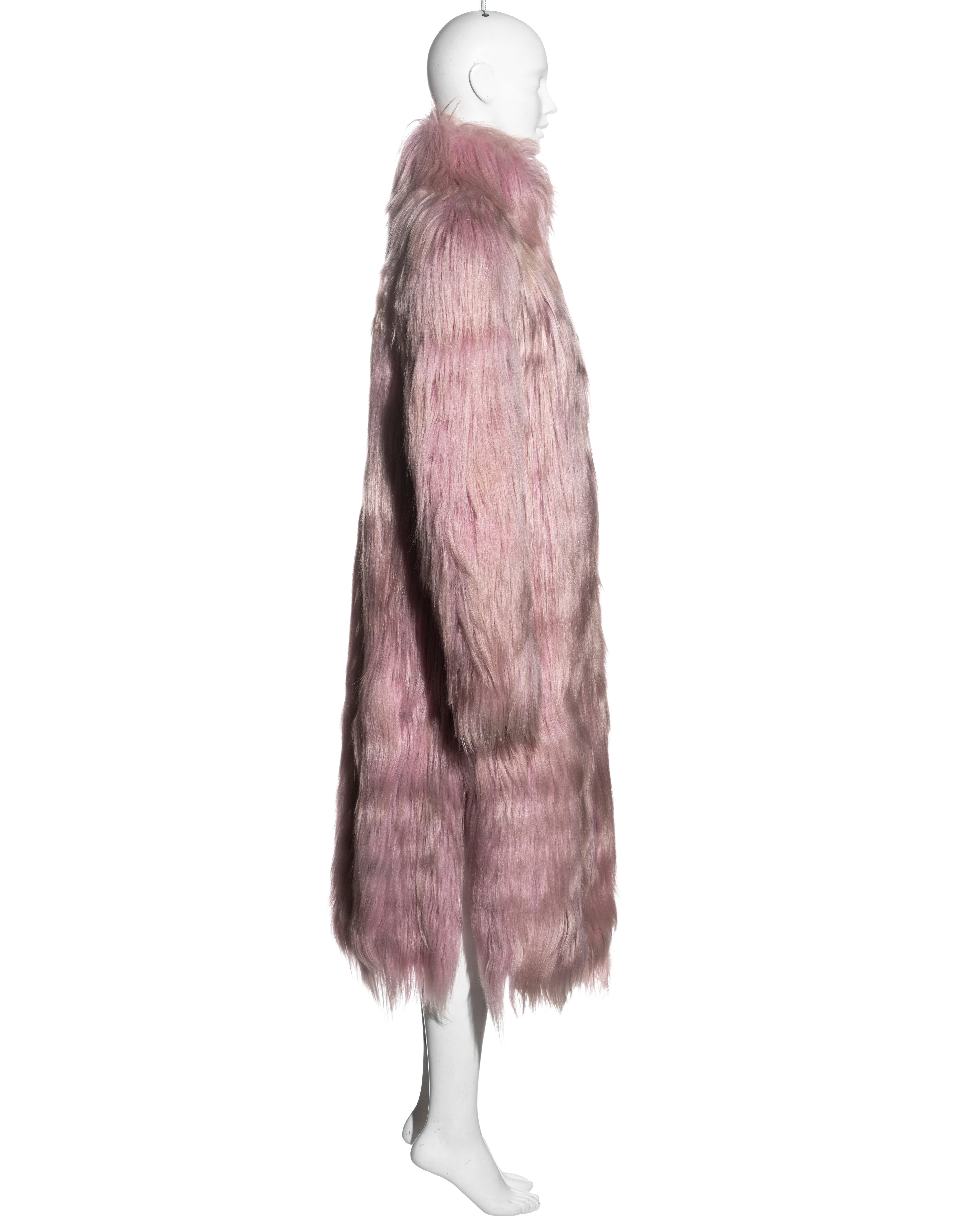 Gucci by Tom Ford oversized pink goat hair coat, fw 2001 3