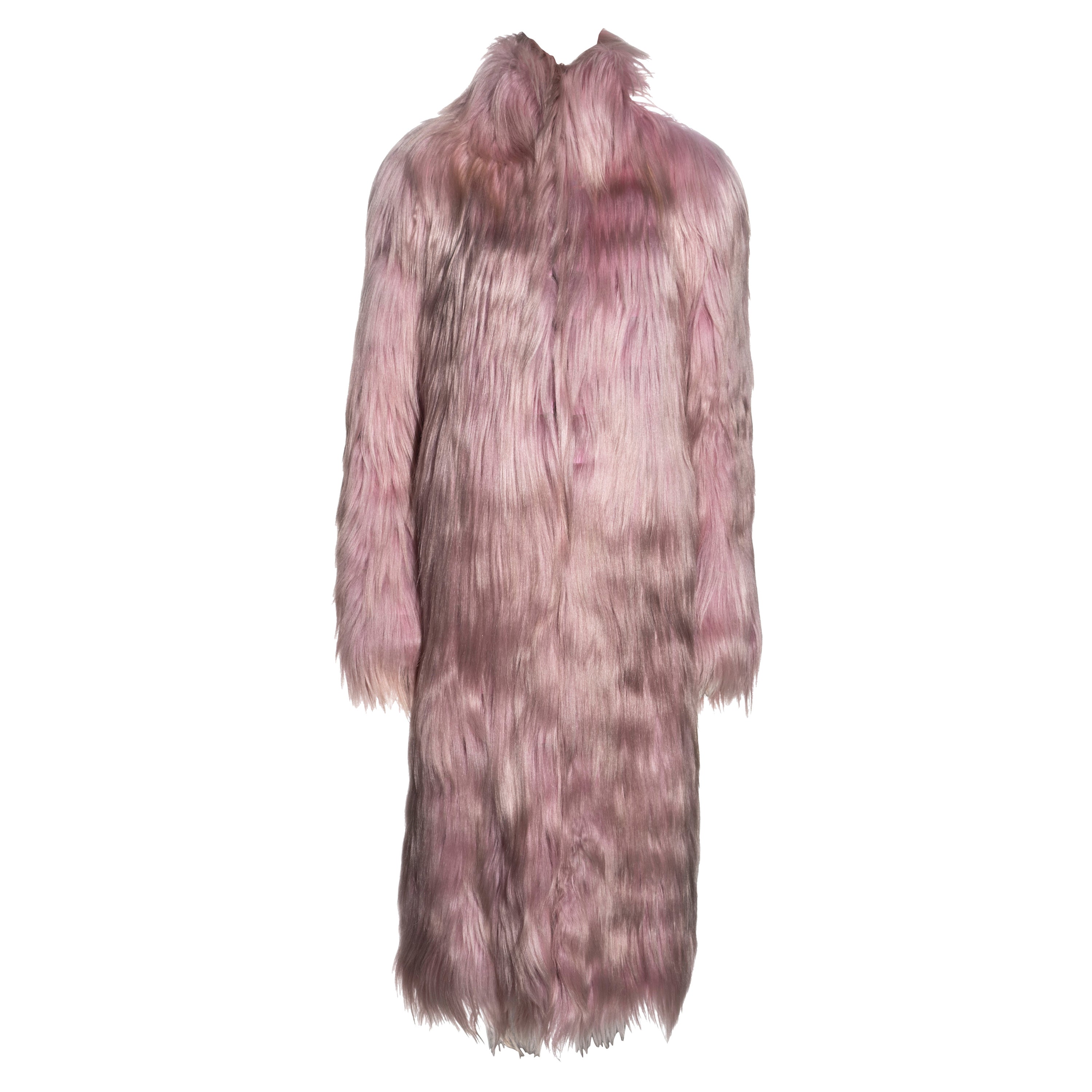 Gucci by Tom Ford oversized pink goat hair coat, fw 2001