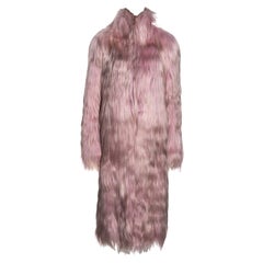 Gucci by Tom Ford oversized pink goat hair coat, fw 2001
