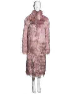 Gucci by Tom Ford oversized pink goat hair coat, fw 2001