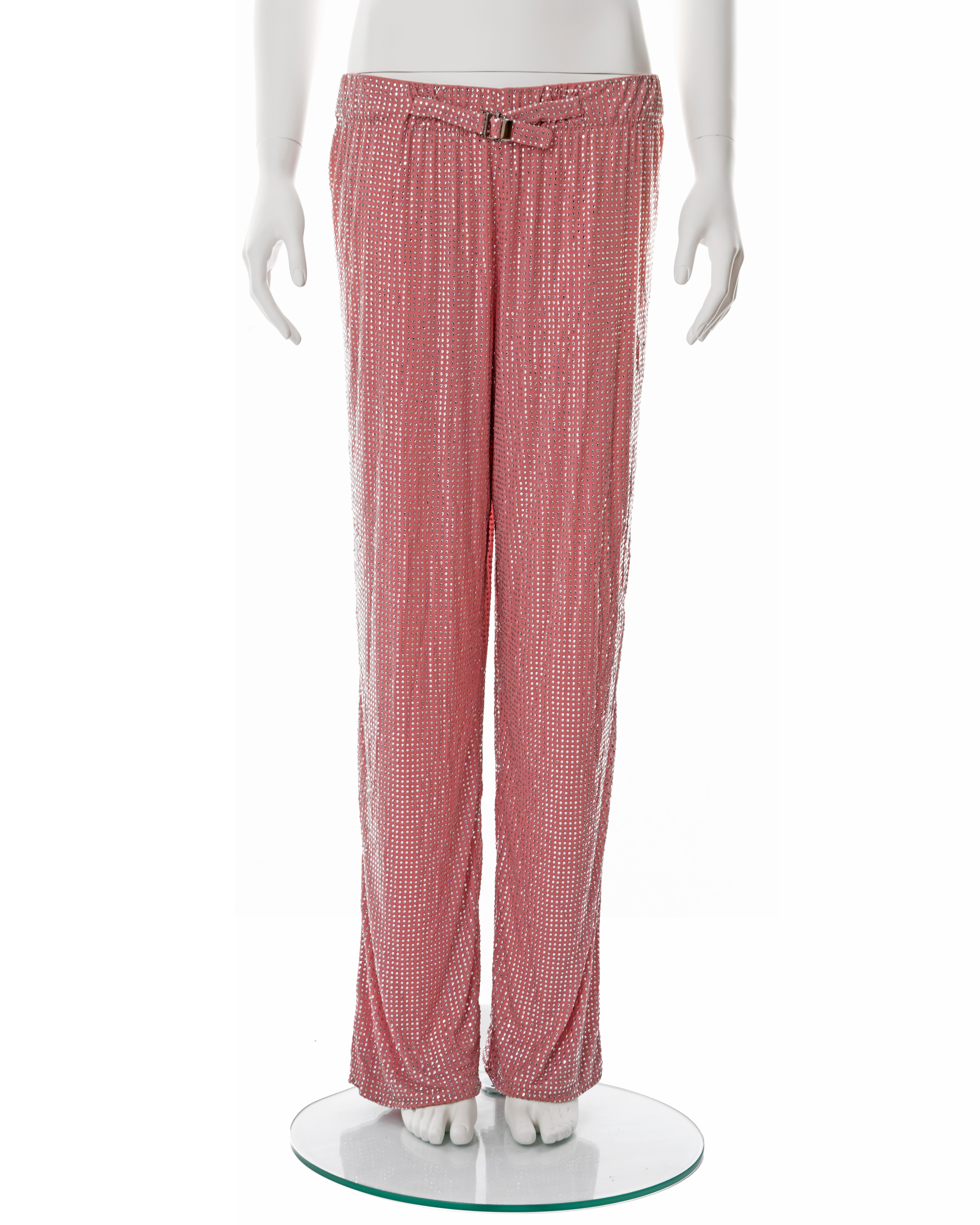 ▪ Gucci pink crystal beaded evening pants
▪ Designed by Tom Ford
▪ Sold by One of a Kind Archive
▪ Straight leg 
▪ Elastic waistband with Gucci signed metal buckle
▪ Low rise 
▪ Limited edition 
▪ IT 40 - FR 36 - UK 8
▪ Made in Italy

All