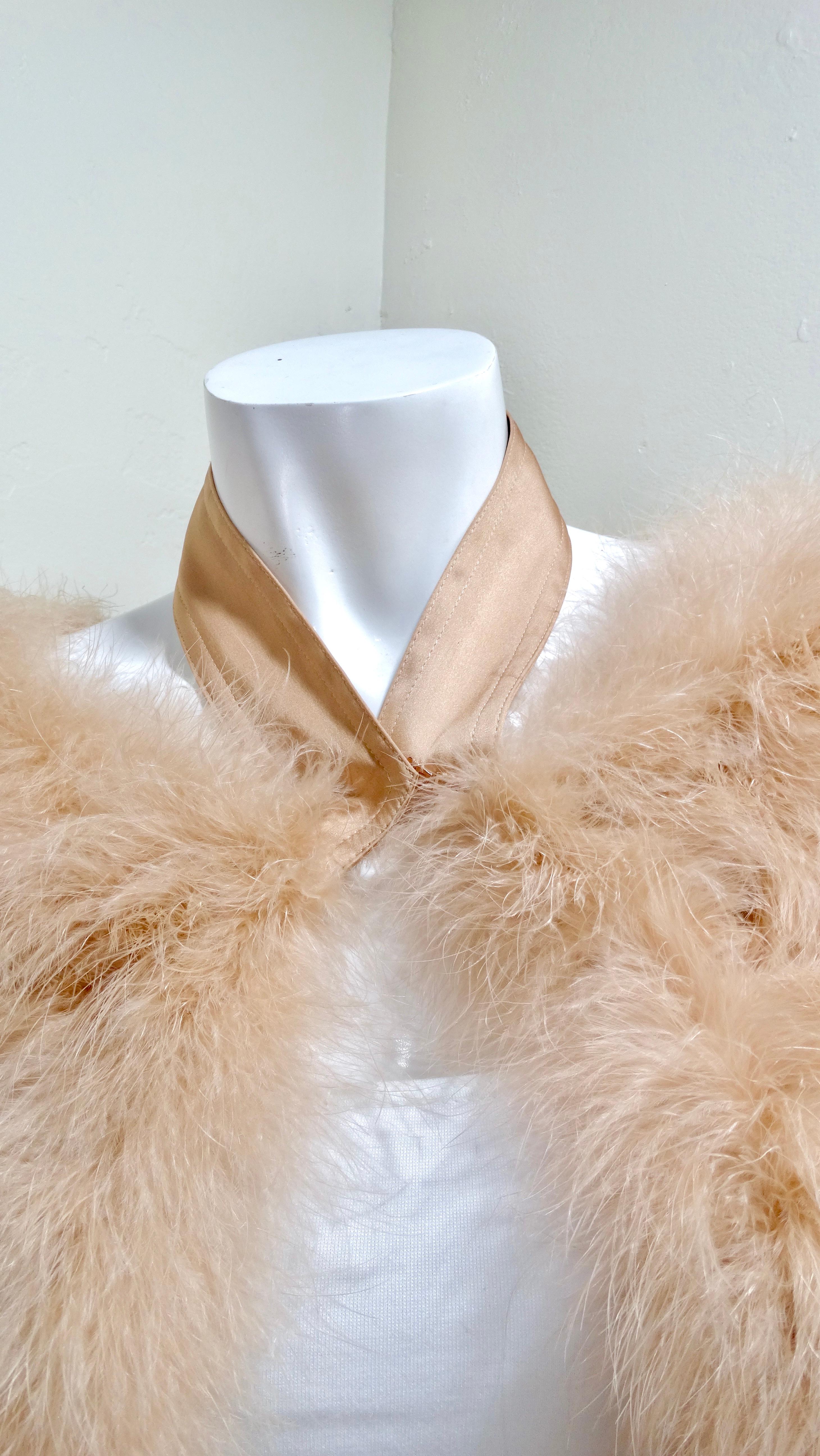 Gray Gucci by Tom Ford Pink Marabou Feather Bolero Jacket