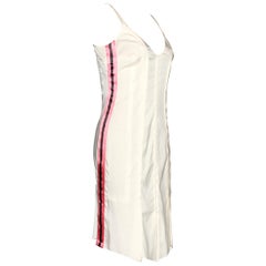 Gucci by Tom Ford  Pleated Powder Silk Dress with Stripes