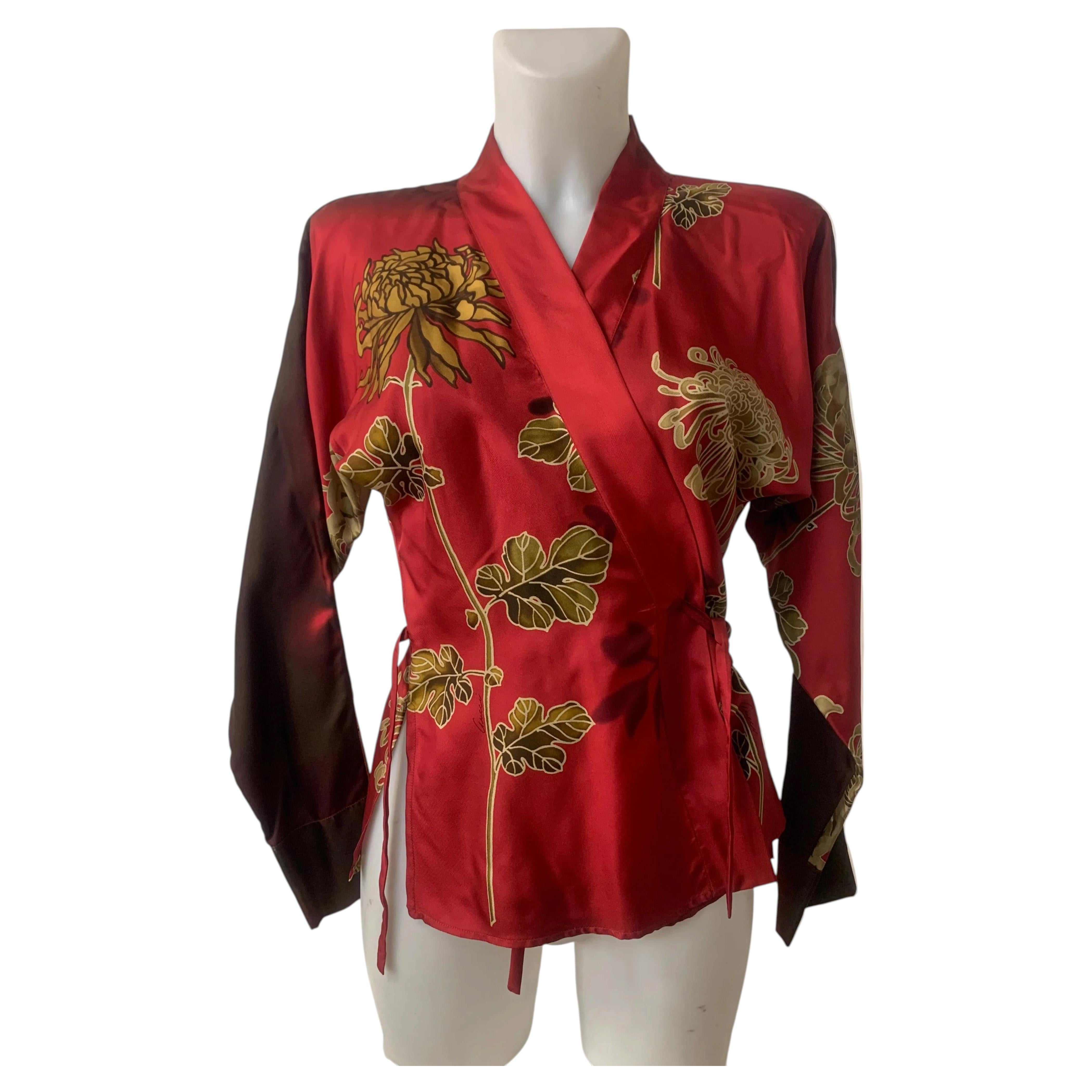 Gucci par Tom Ford – Veste kimono en soie imprimée, printemps-été 2003