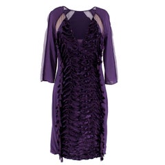  Gucci by Tom Ford Purple Velvet Mini Dress estimated UK SIZE 10-12