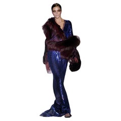 Gucci by Tom Ford Rare 2004 Runway "Head Turner" Beaded Gown