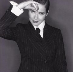 Gucci by Tom Ford Regal Black Pinstripe Epaulette Jacket Blazer IT 38/ US 4