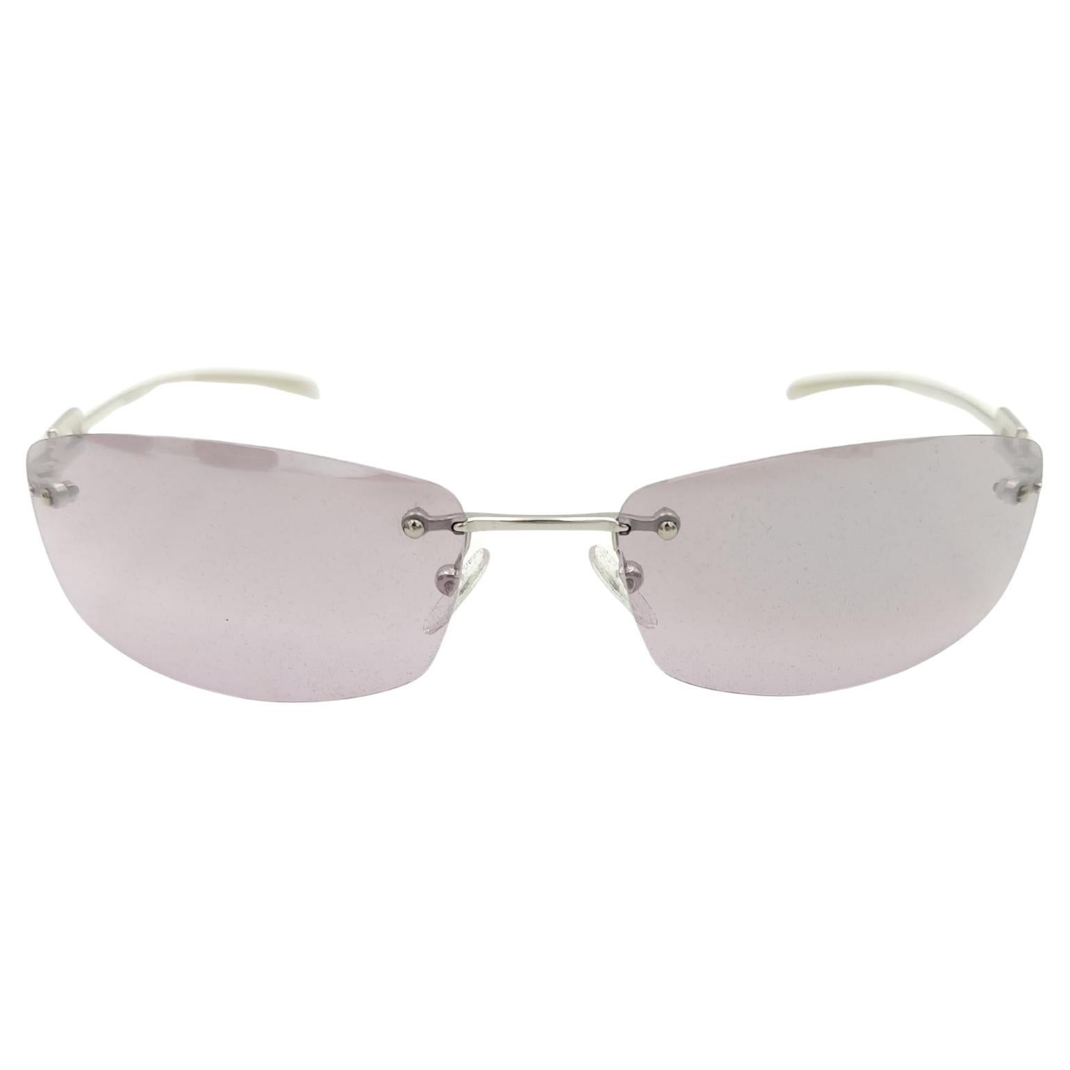 Gucci by Tom Ford Rhinestones Logo lila Randlose Sonnenbrille mit Strass im Angebot