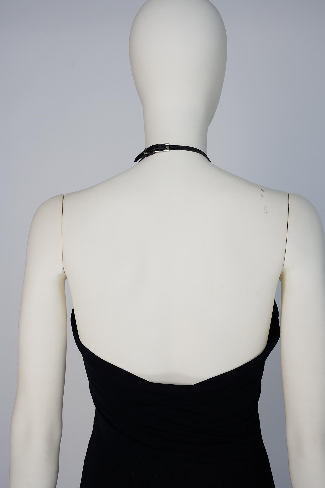 Gucci by Tom Ford Laufsteg-Bodycon-Halfterneck-Kleid mit G-Schnalle, Frühjahr-Sommer 1998 im Angebot 6