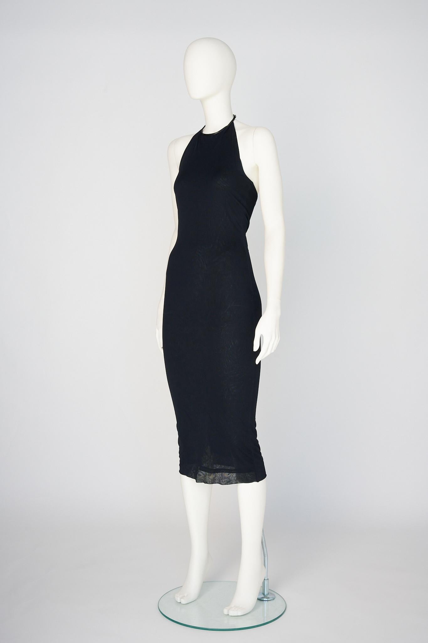 Gucci by Tom Ford Laufsteg-Bodycon-Halfterneck-Kleid mit G-Schnalle, Frühjahr-Sommer 1998 im Zustand „Gut“ im Angebot in Geneva, CH