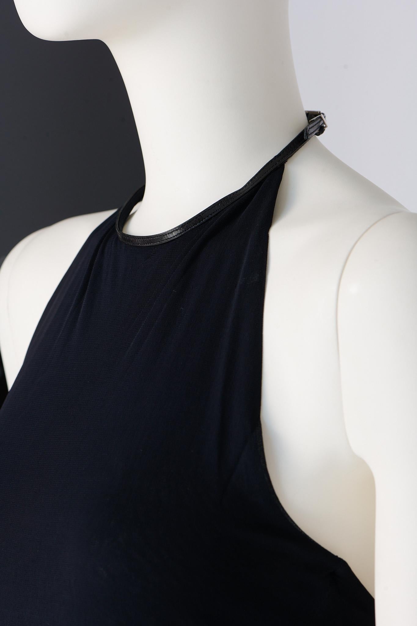 Gucci by Tom Ford Laufsteg-Bodycon-Halfterneck-Kleid mit G-Schnalle, Frühjahr-Sommer 1998 im Angebot 1