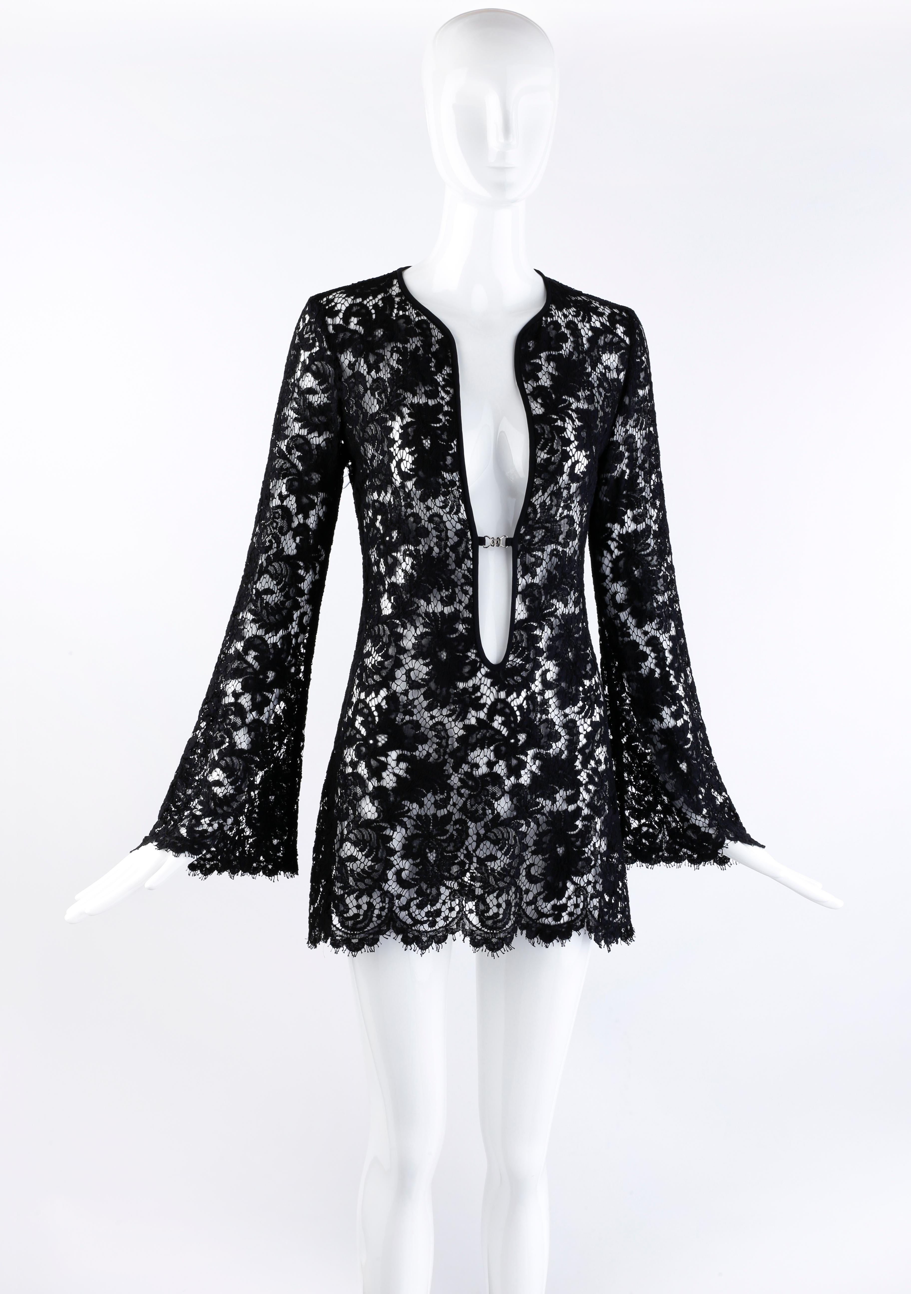 gucci black lace dress