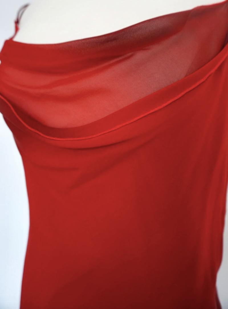 Gucci by Tom Ford S/S 1997 Red Sheer Slip Dress (Runway) In Excellent Condition For Sale In New York, NY