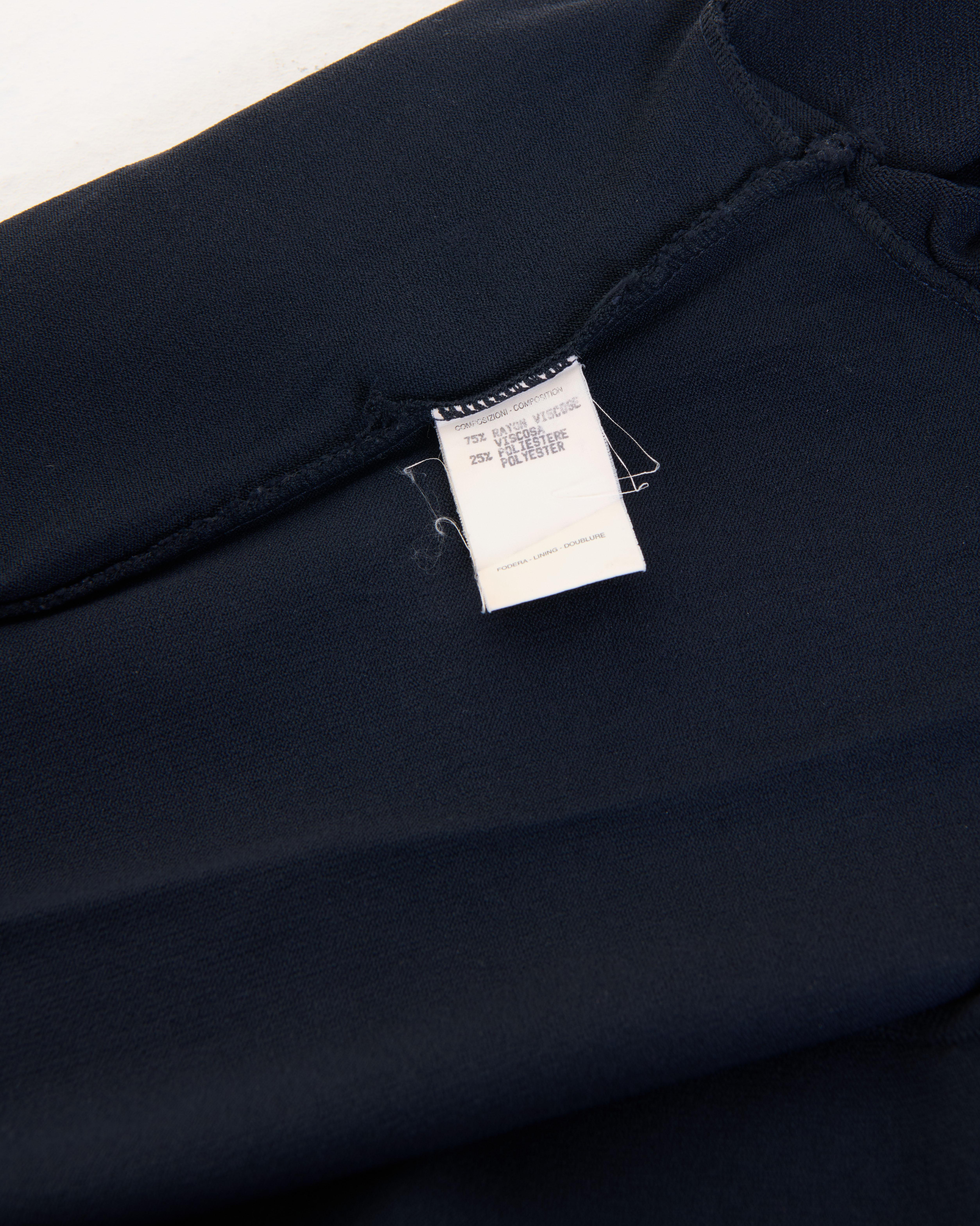 Gucci by Tom Ford S/S 1998 Black G-string logo buckle stretch knit top 9