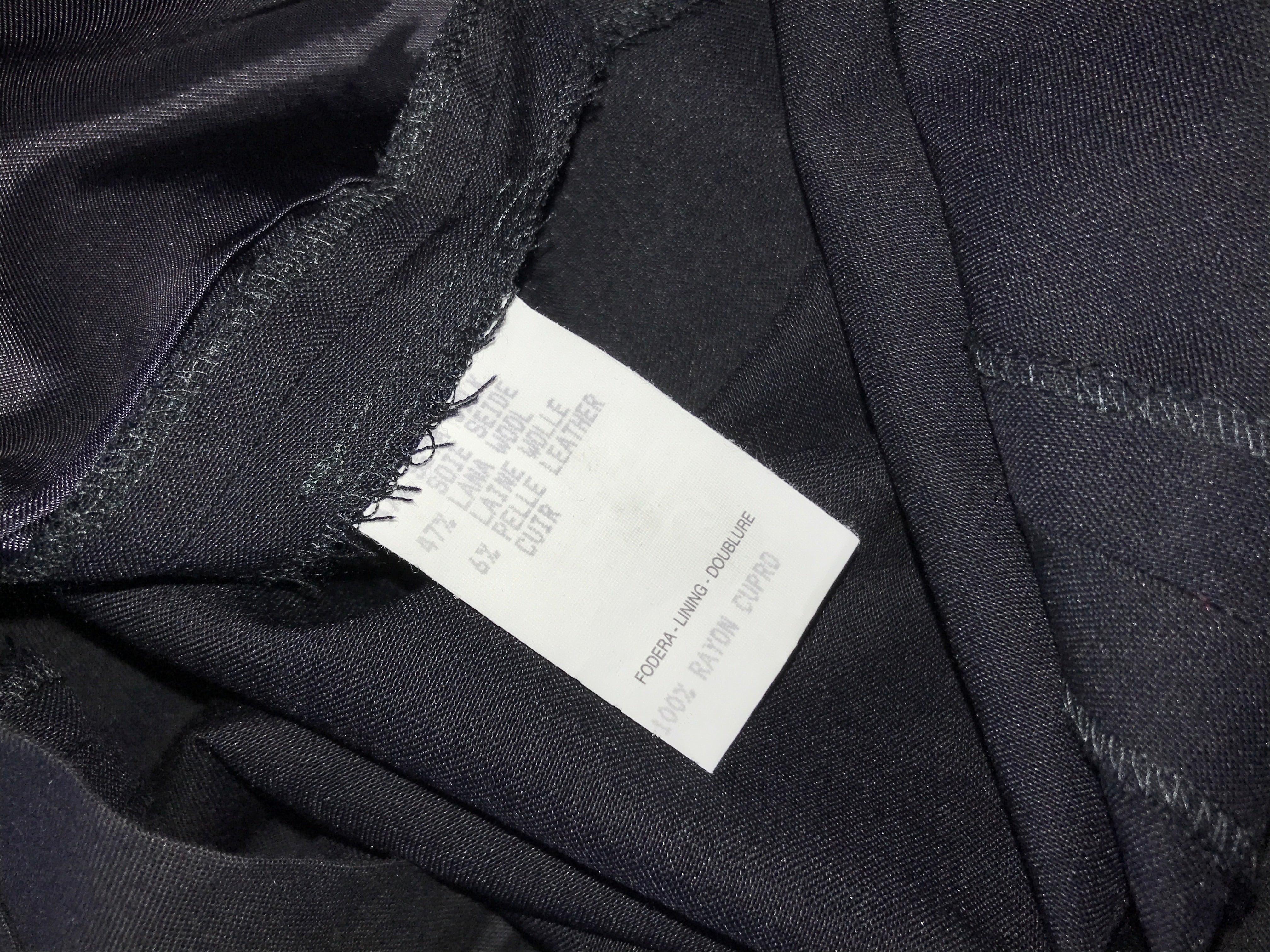 GUCCI By Tom Ford S/s 1998 Black Metal G String Buckle Pants For Sale 8