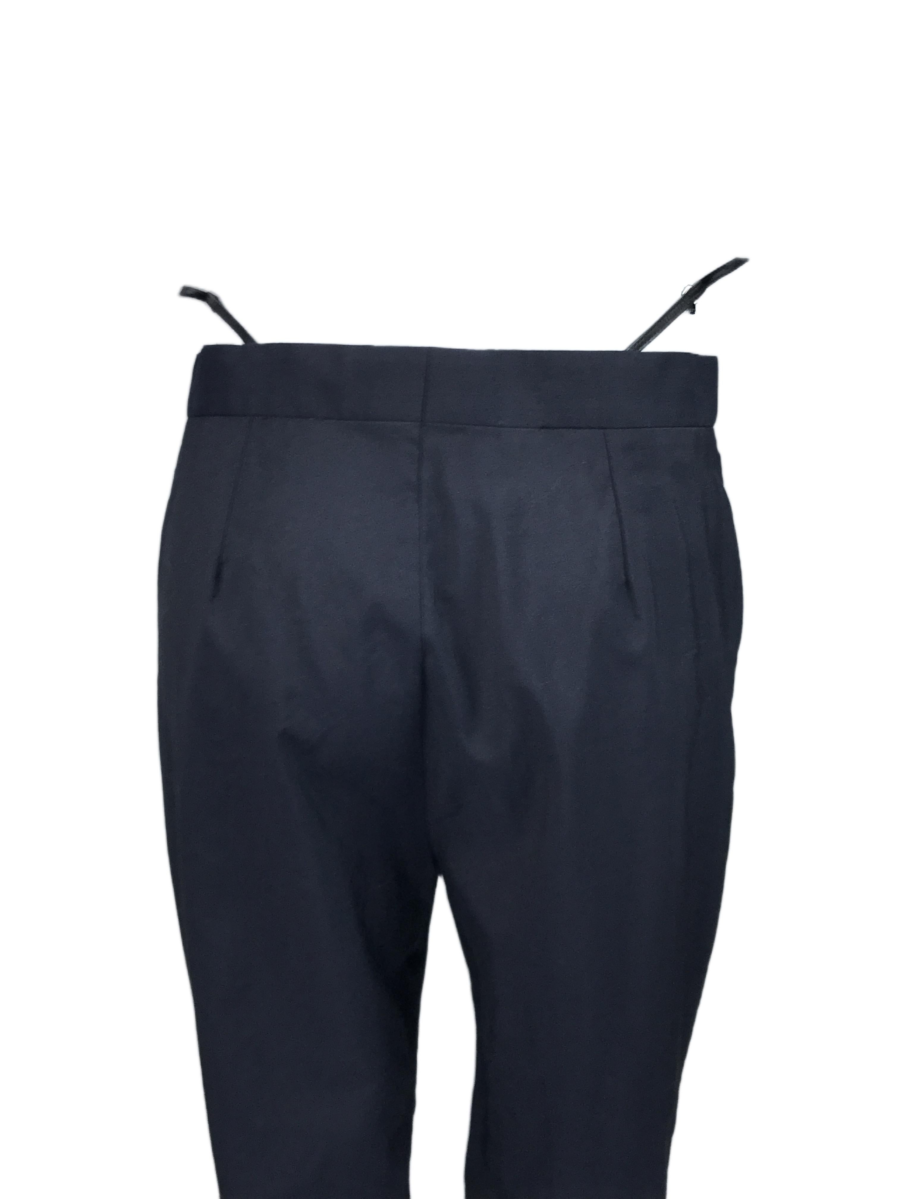 GUCCI By Tom Ford S/s 1998 Black Metal G String Buckle Pants For Sale 2