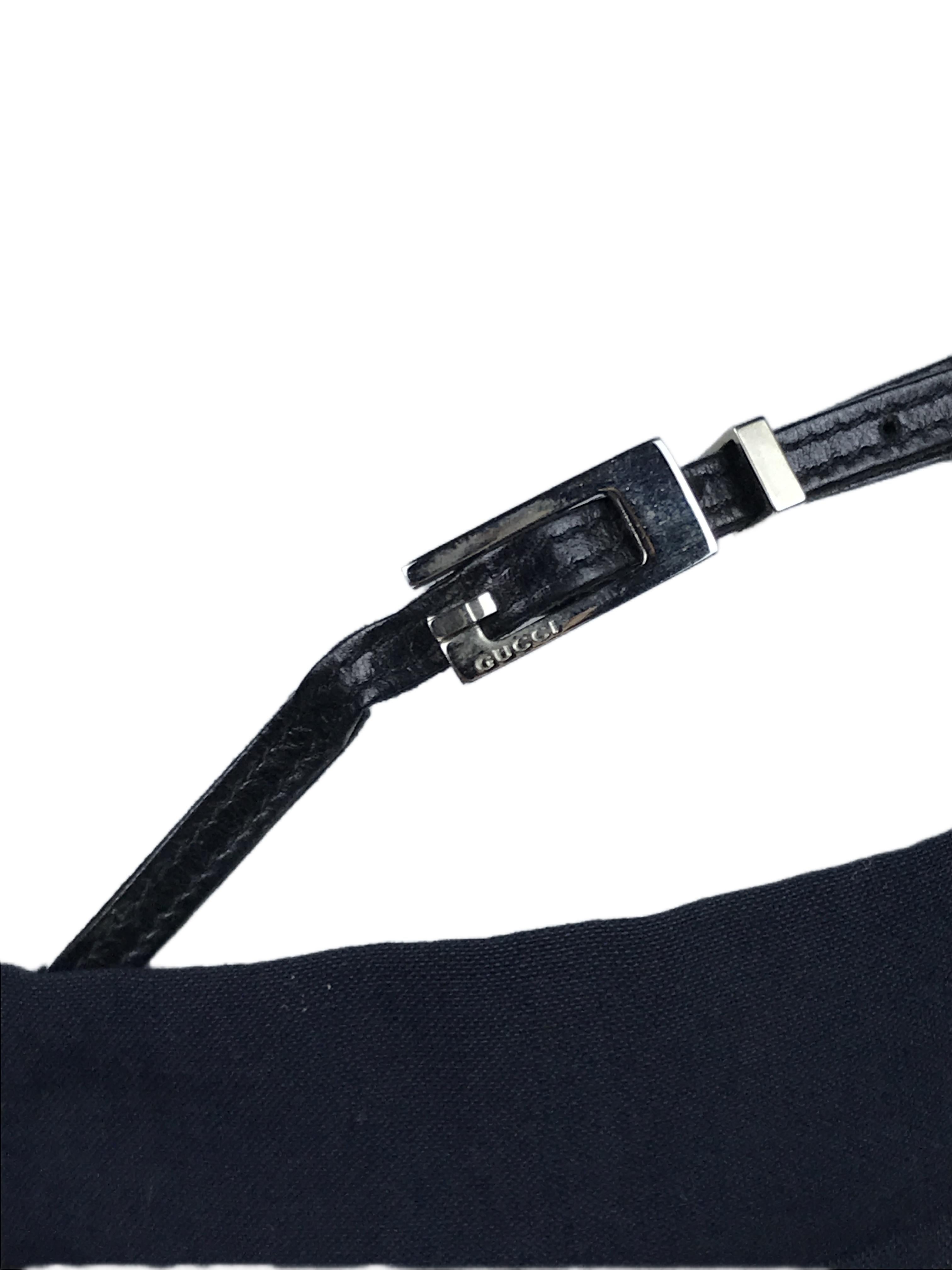 GUCCI By Tom Ford S/s 1998 Black Metal G String Buckle Pants For Sale 5