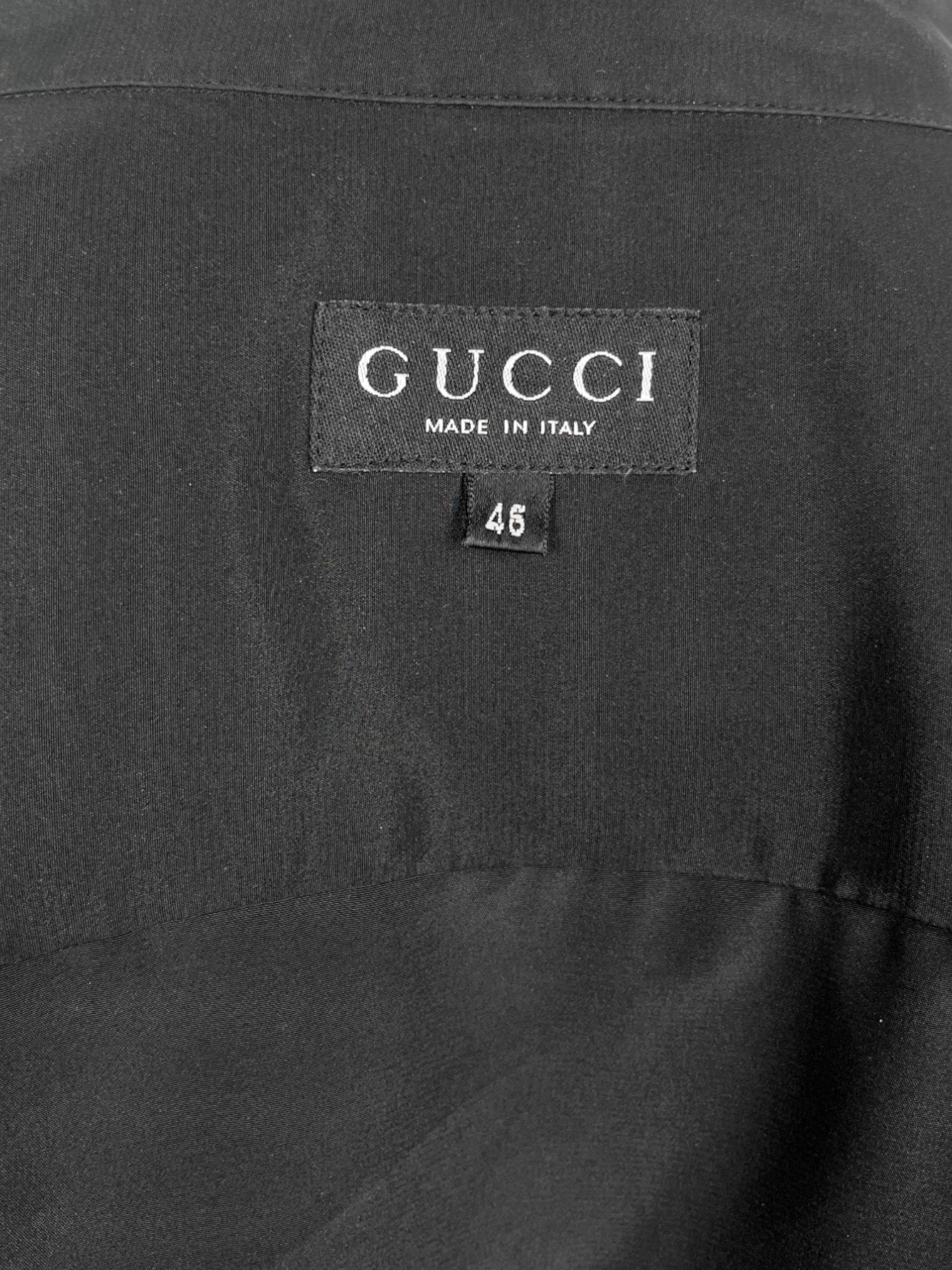 Gucci by Tom Ford S/S 1998 Camisa Militar Negra en venta 5