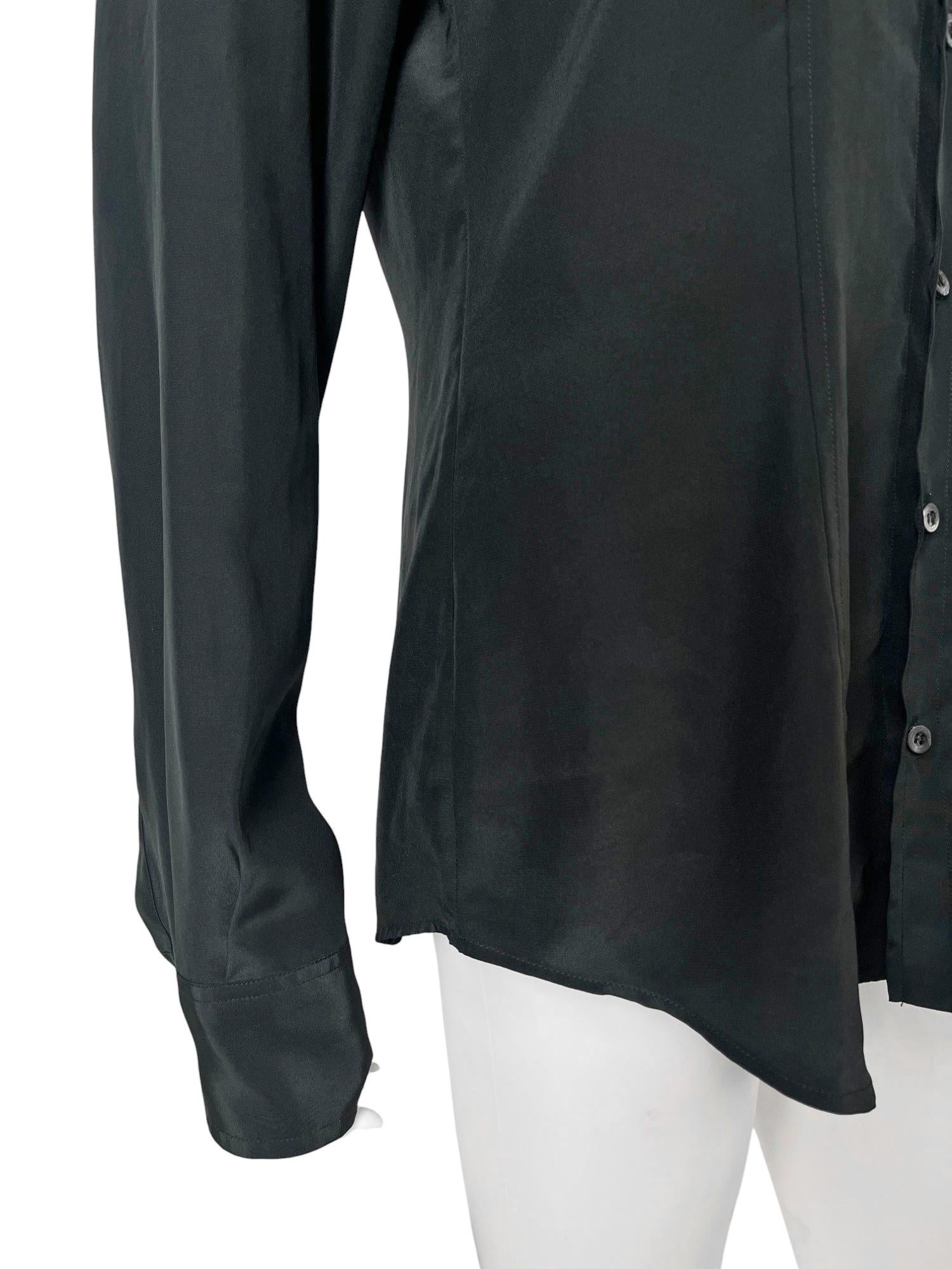 Gucci by Tom Ford S/S 1998 Camisa Militar Negra en venta 2