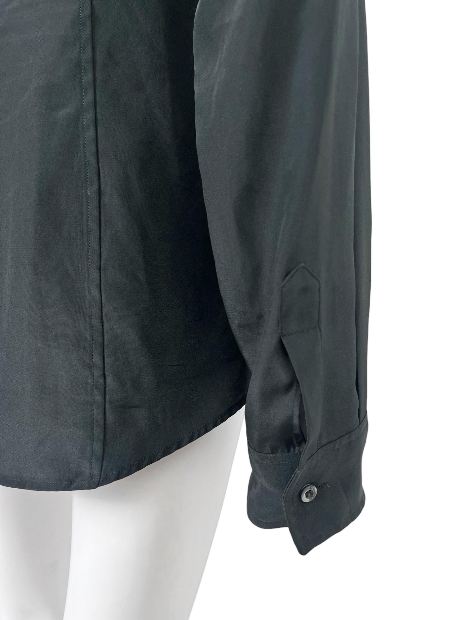 Gucci by Tom Ford S/S 1998 Camisa Militar Negra en venta 3