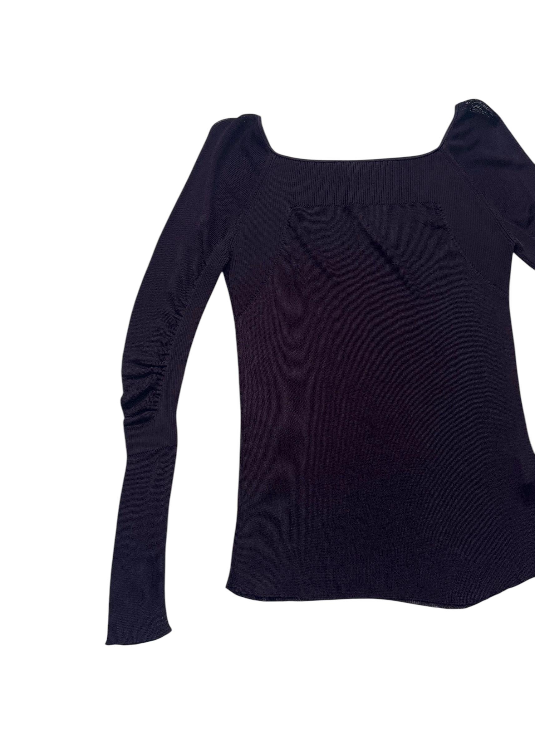 Gucci by Tom Ford S/S 1998 Sheer Ribbed Knit Top - Runway Piece - No import duty For Sale 5