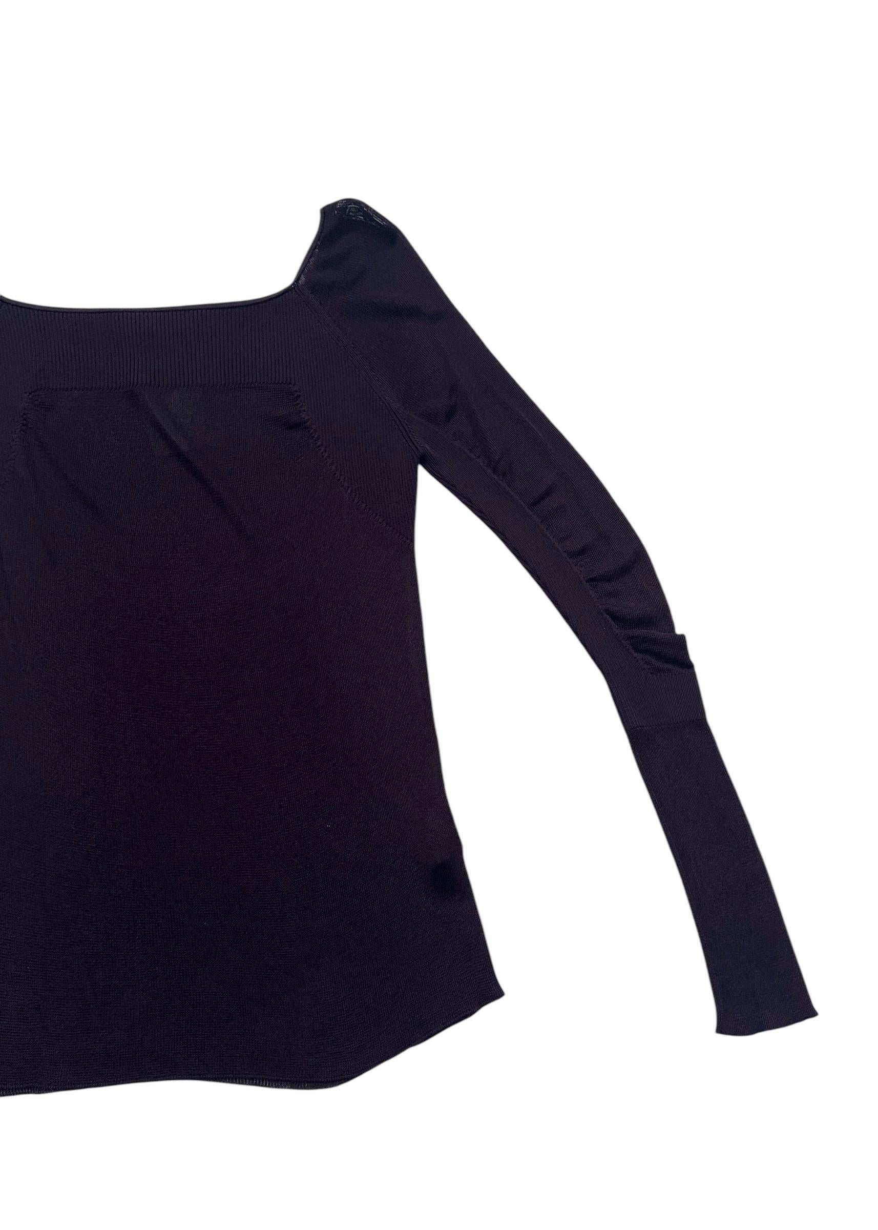 Gucci by Tom Ford S/S 1998 Sheer Ribbed Knit Top - Runway Piece - No import duty For Sale 6