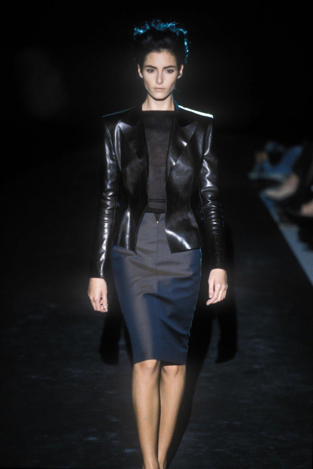 Gucci by Tom Ford S/S 1998 Sheer Ribbed Knit Top - Runway Piece - No import duty For Sale 9