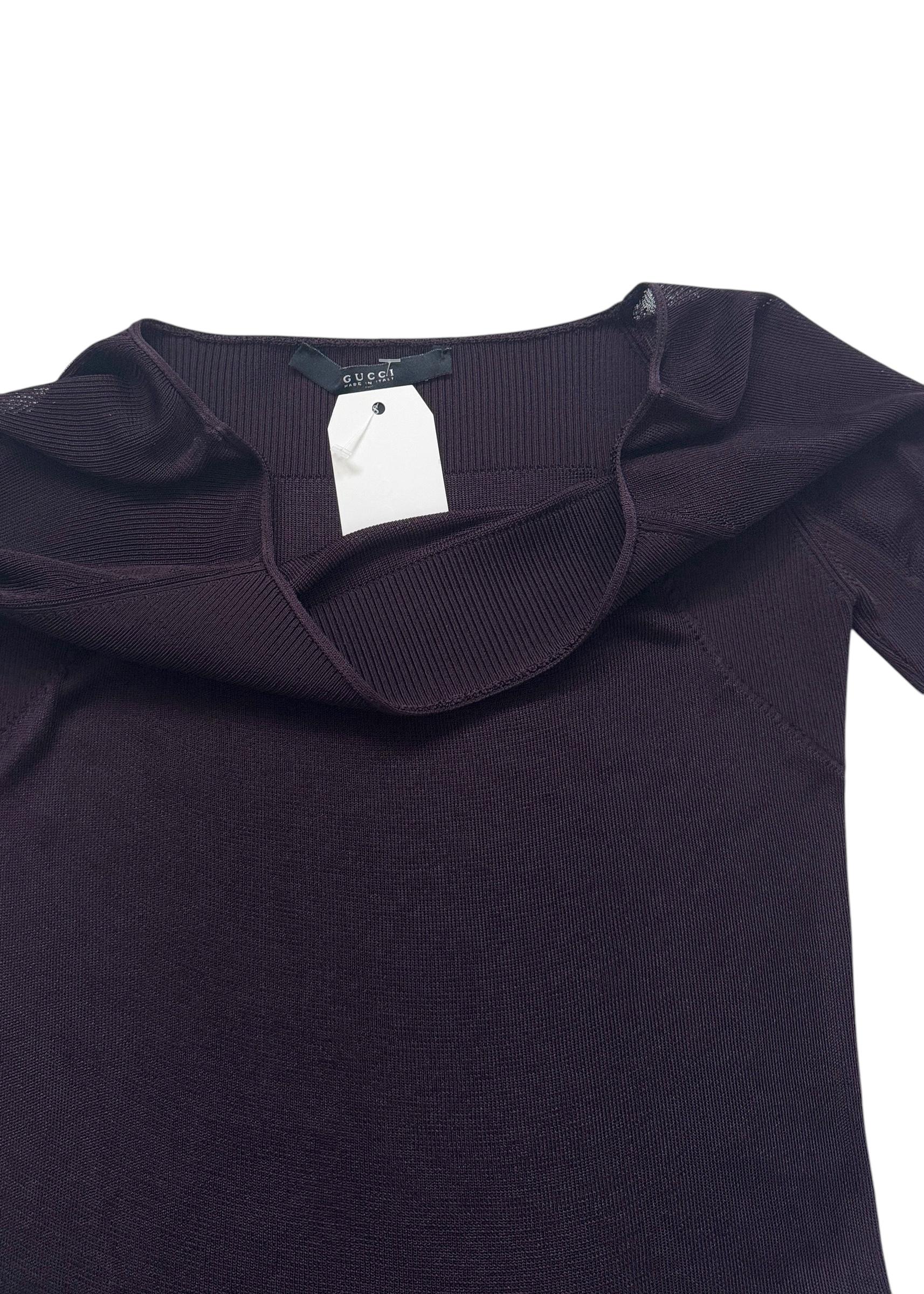 Gucci by Tom Ford S/S 1998 Sheer Ribbed Knit Top - Runway Piece - No import duty For Sale 3