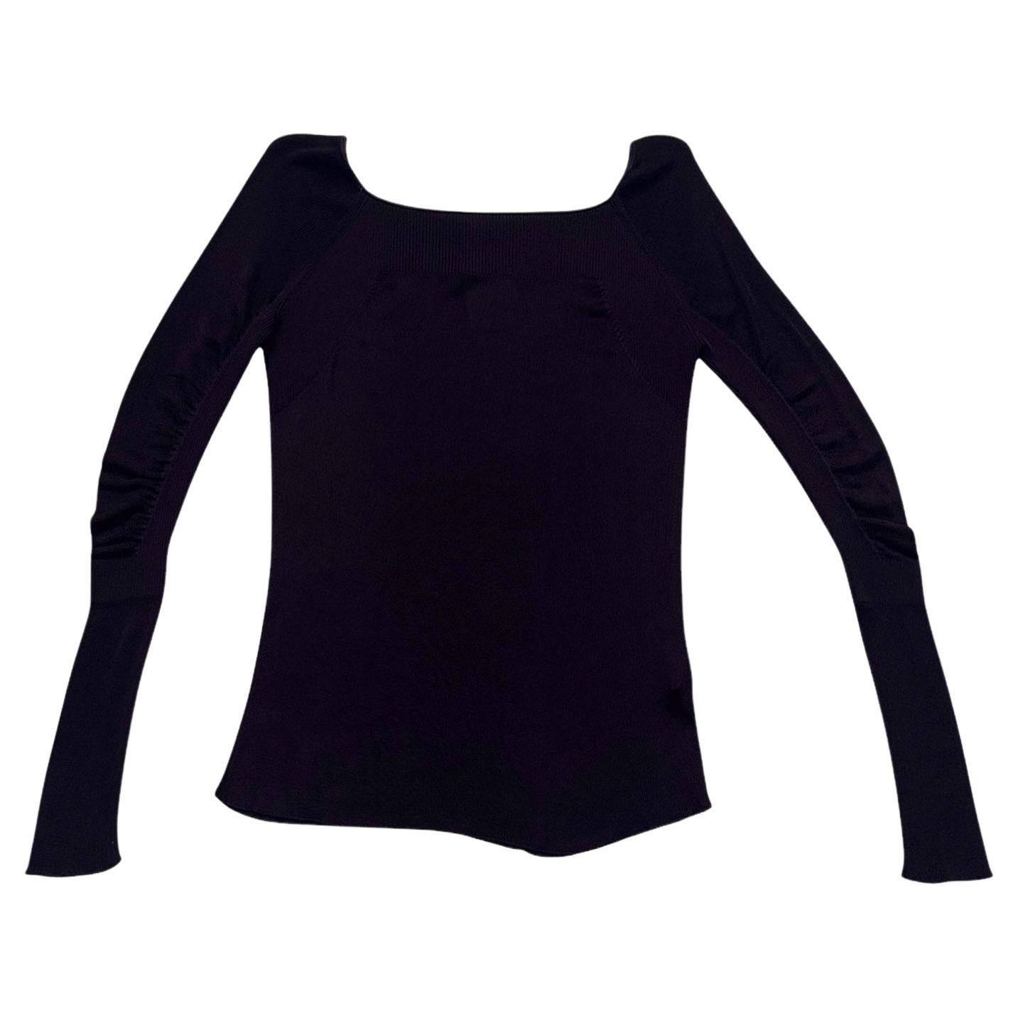 Gucci by Tom Ford S/S 1998 Sheer Ribbed Knit Top - Runway Piece - No import duty For Sale