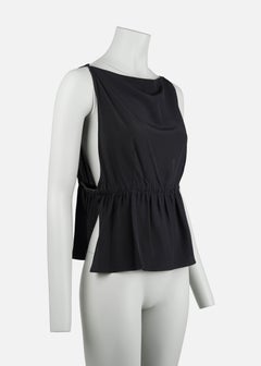 Gucci by Tom Ford S/S 1999 Laufsteg Oberteil mit Seidenausschnitt und Lederriemen IT42