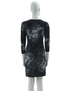 Gucci by Tom Ford S/S 2000 Abstract print viscose v-neck dress