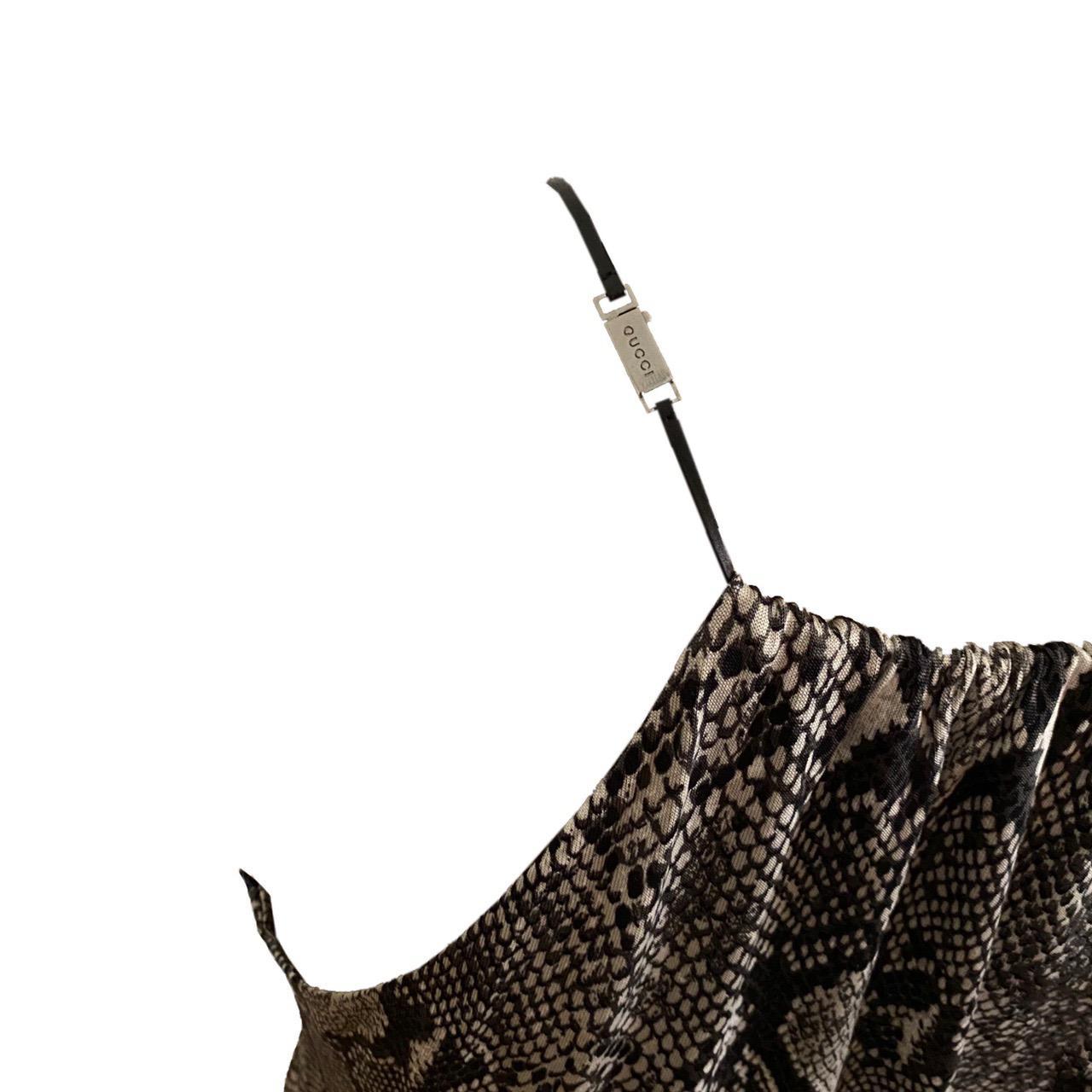 Black Gucci by Tom Ford S/S 2000 Runway Silk Python Dress