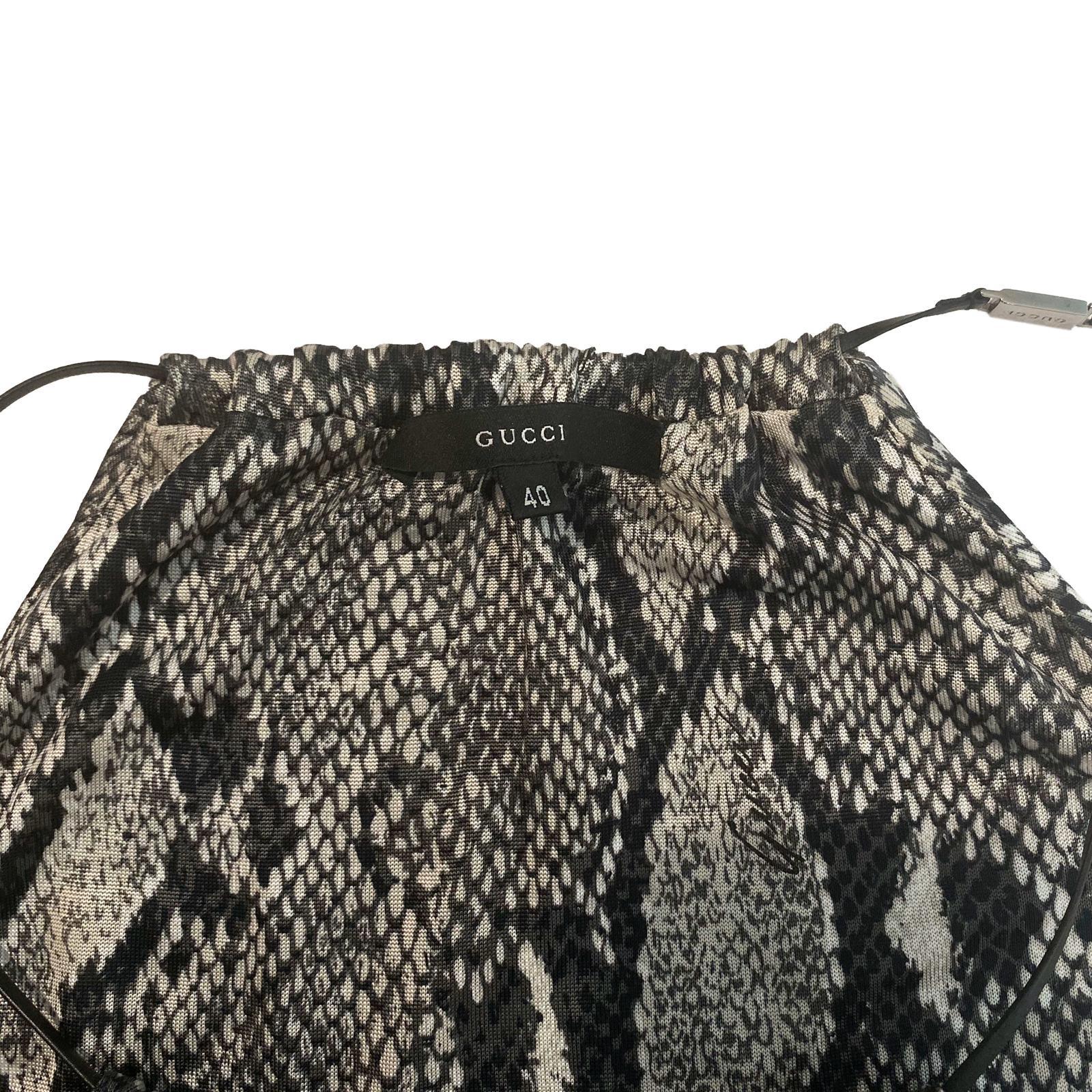 Gucci by Tom Ford S/S 2000 Runway Silk Python Dress In Excellent Condition In Rome, IT