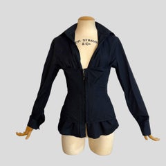 Gucci by Tom Ford F/S 2001 Korsettbluse mit tiefem Kragen und tiefem Kragen