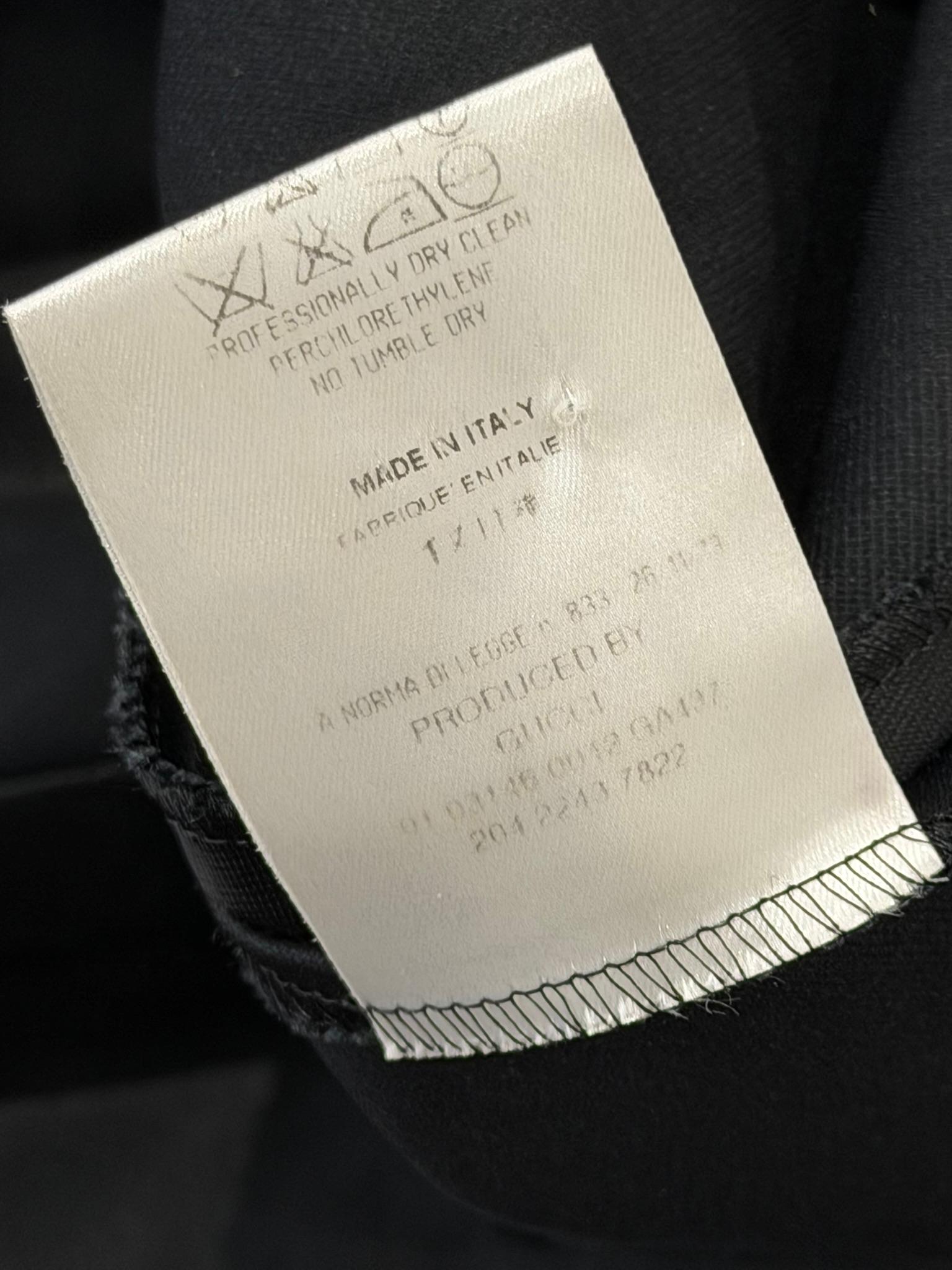 Gucci by Tom Ford P/E 2001 Vestito midi in raso nero con corsetto e senza spalline in vendita 6