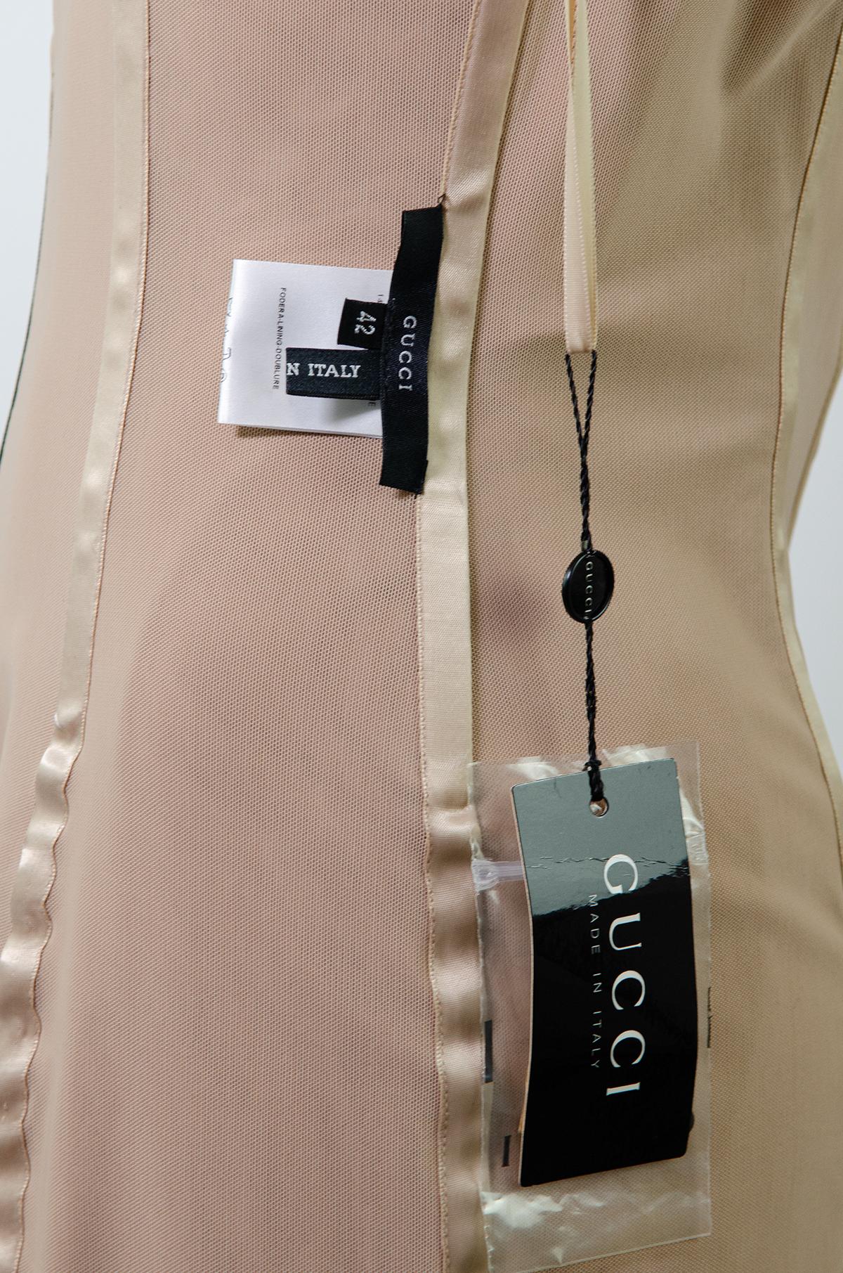 GUCCI by TOM FORD S/S 2001 Mesh Corset Runway Dress NWT For Sale 5