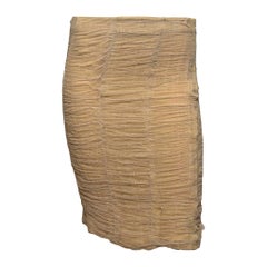 Gucci by Tom Ford - P/E 2001 - Gonna a tubino increspata in rete di seta