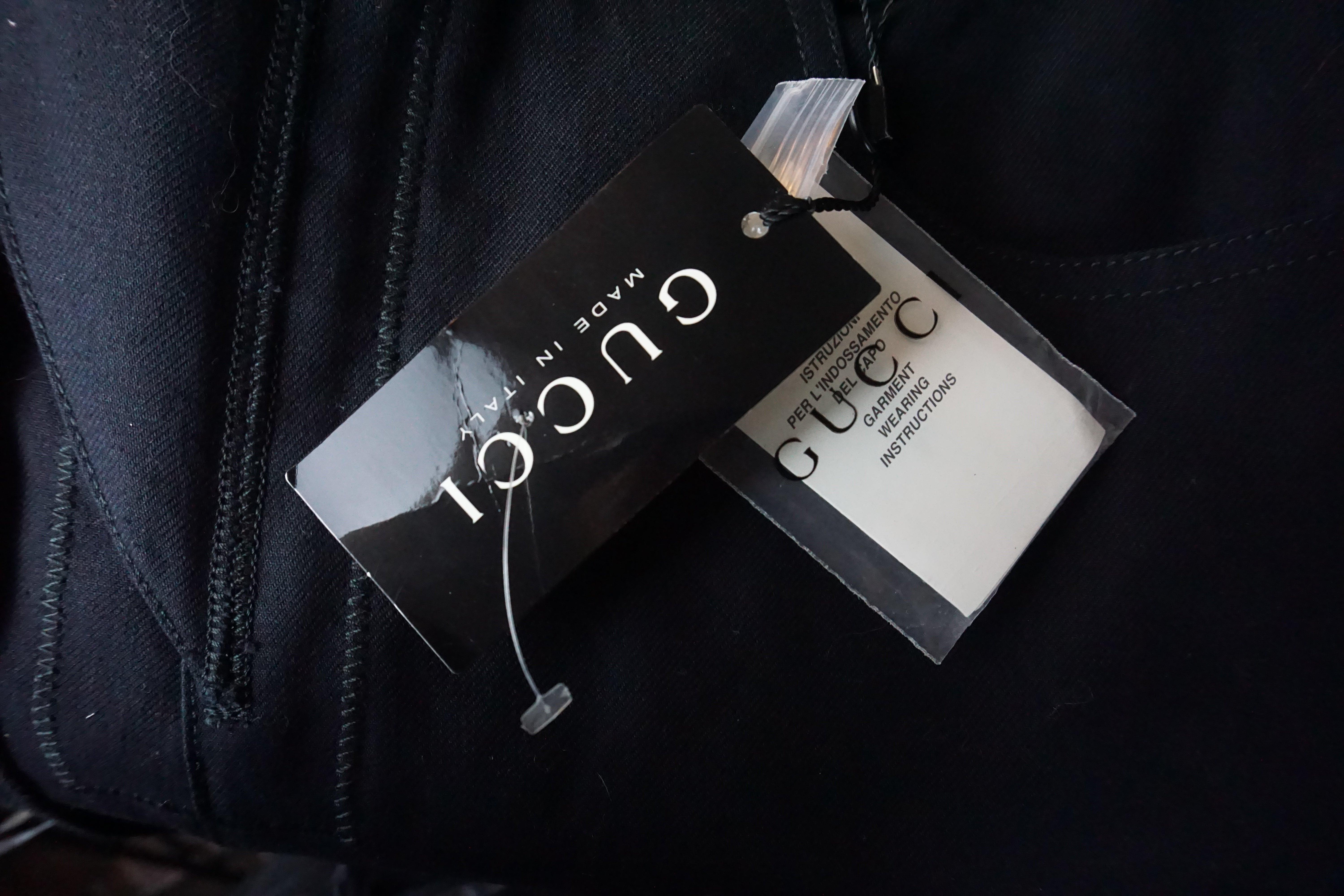 GUCCI By Tom Ford S/s 2002 Black Heart Cutout Denim Oversized Jeans For Sale 9