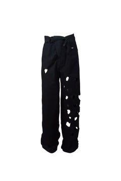 GUCCI By Tom Ford S/s 2002 Black Heart Cutout Denim Oversized Jeans