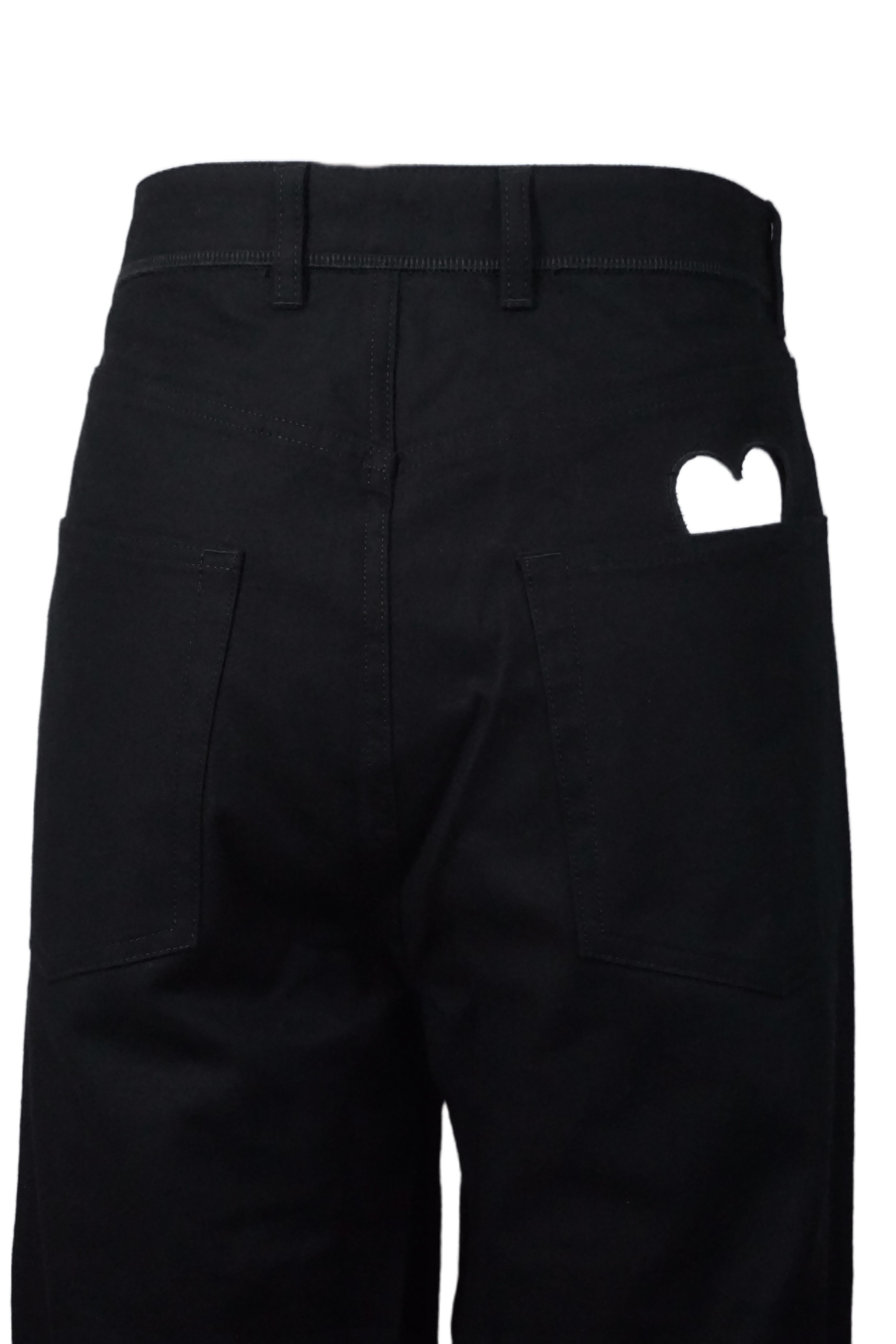 GUCCI By Tom Ford S/s 2002 Black Heart Cutout Denim Oversized Jeans For Sale 4