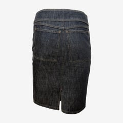 Gucci by Tom Ford S/S 2002 Dark Indigo Lace-Up Denim Mini Skirt