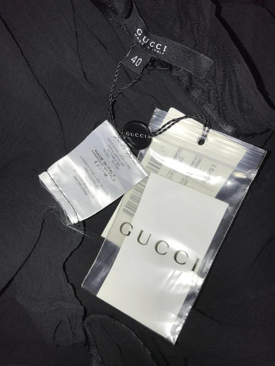 GUCCI By Tom Ford S/s 2002 Sheer Asymmetric Black Duster Coat Maxi Dress Set For Sale 12