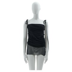 Used Gucci by Tom Ford S/S 2003  Black silk drape top 