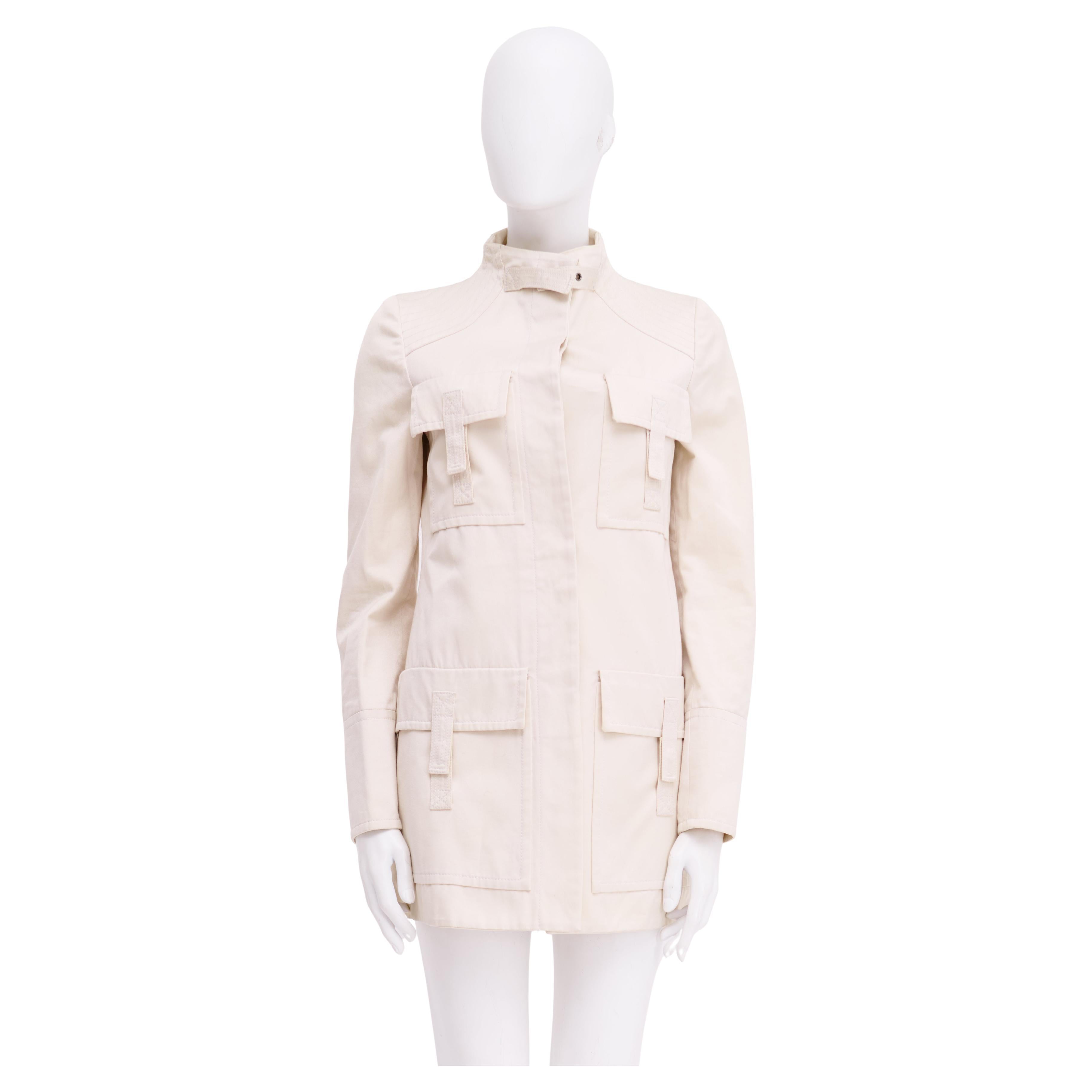 Gucci by Tom Ford S/S 2003 Multipocket White Trench Coat