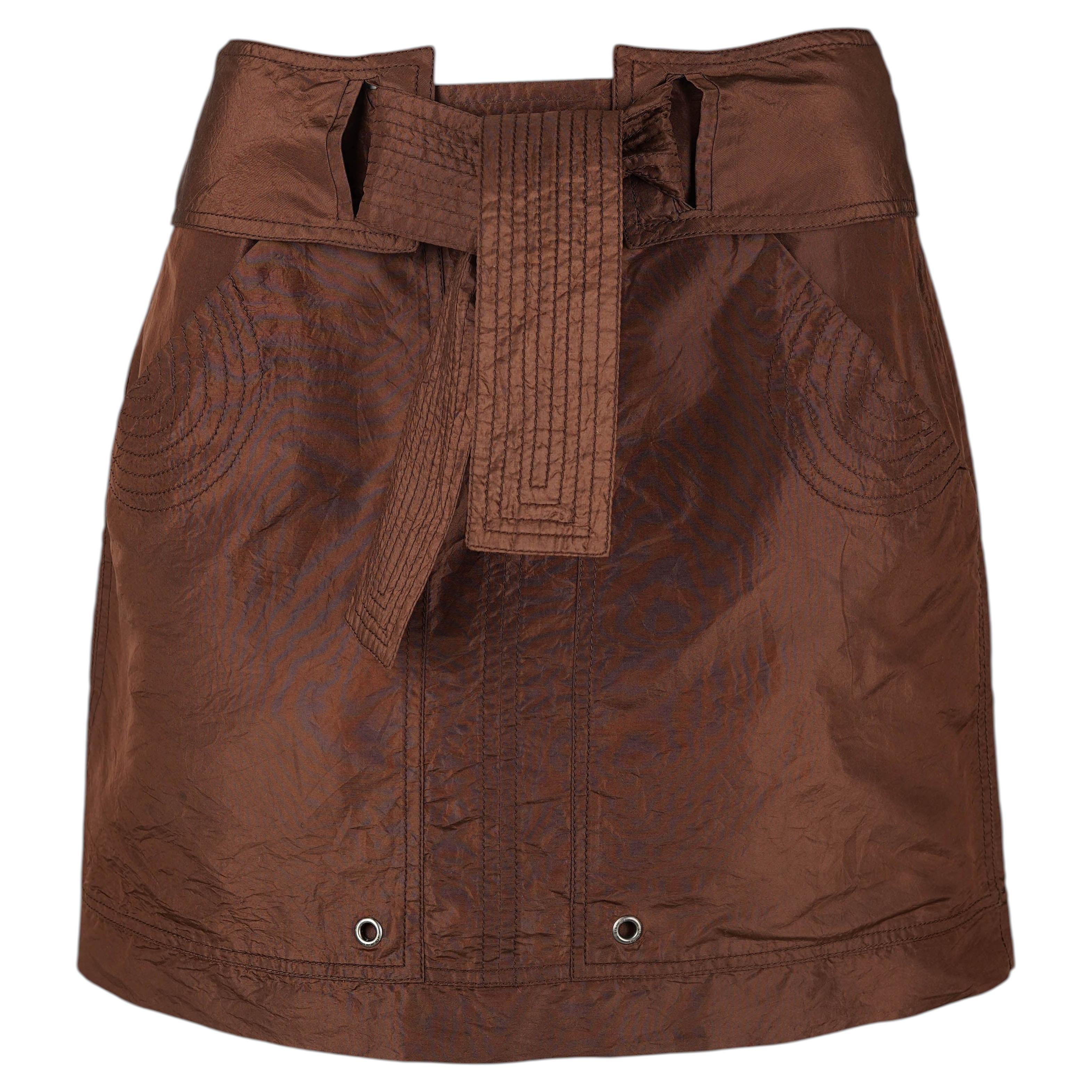 Gucci by Tom Ford S/S 2003 Utility Mini Skirt with Tie Waist Detail IT40