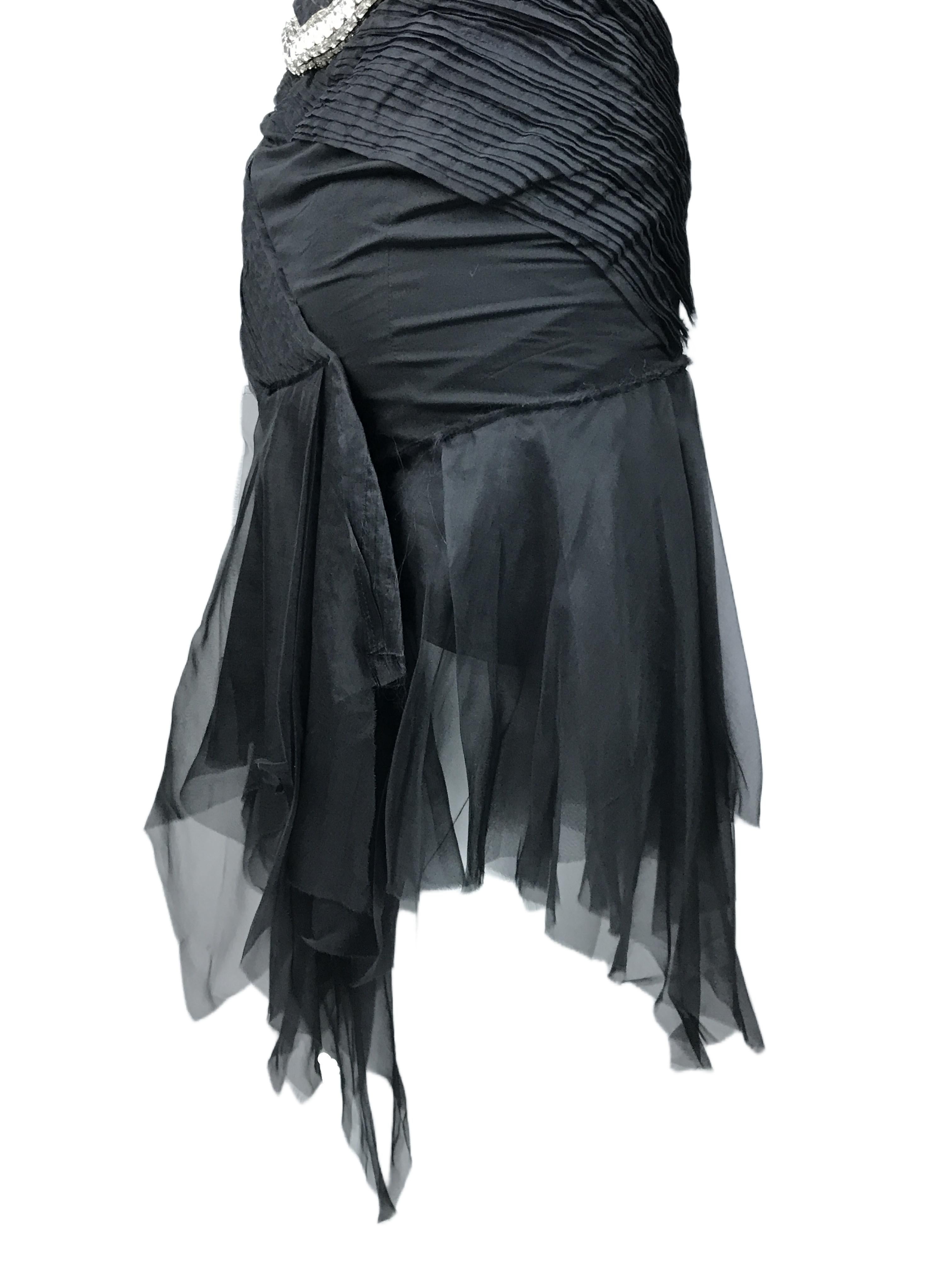 GUCCI By Tom Ford S/s 2004 Black Strapless Crystal Snake Dress NWT For Sale 7