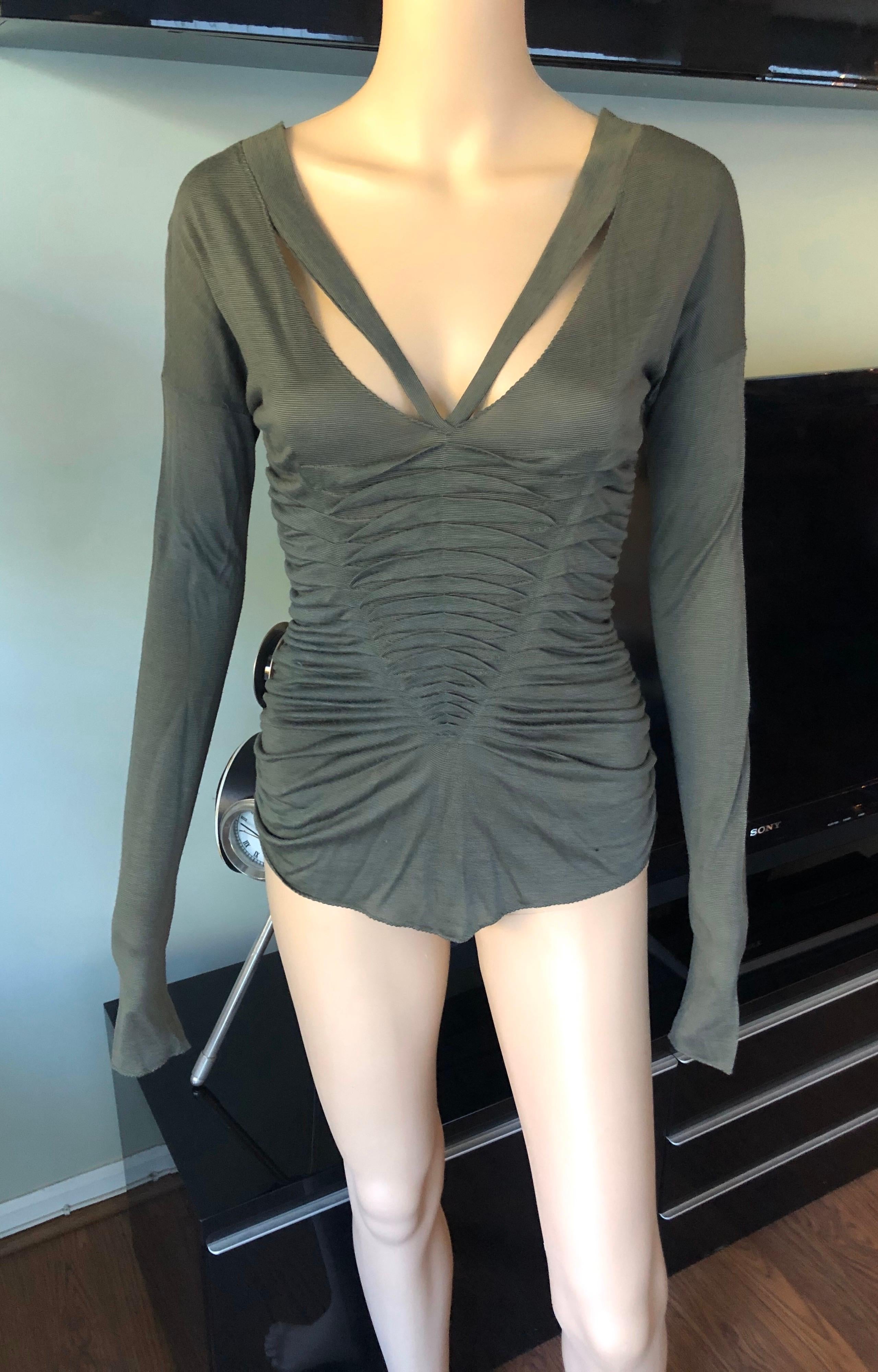 ruched plunging top